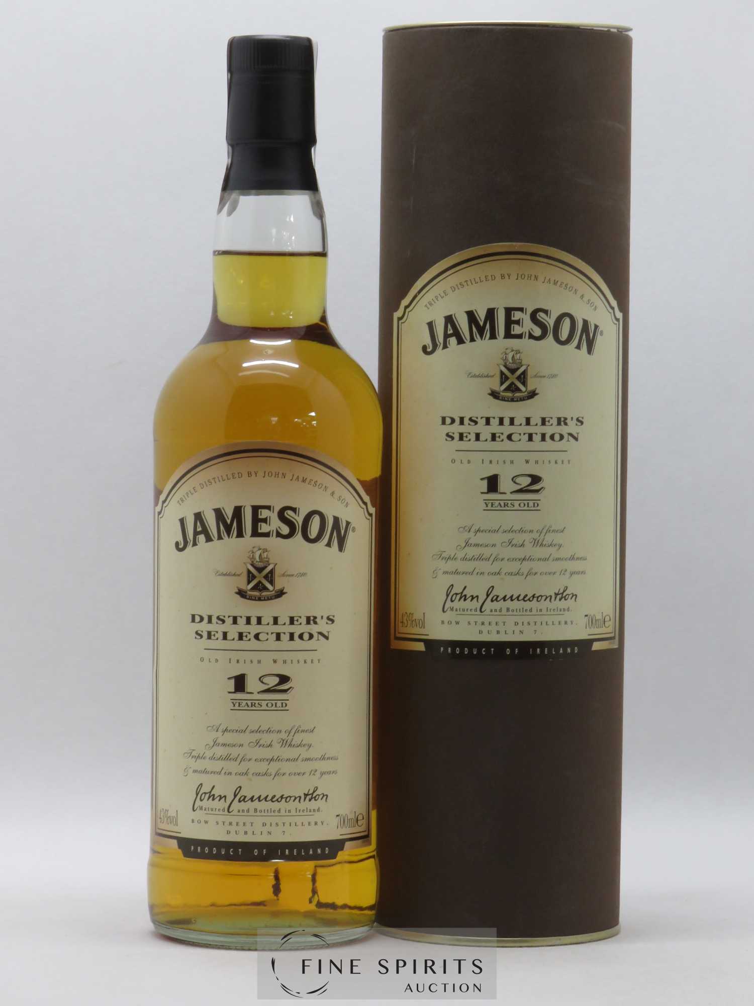 Jameson 12 years Of. Bow Street Distillery Distiller's Selection - Lotto di 1 bottiglia - 0