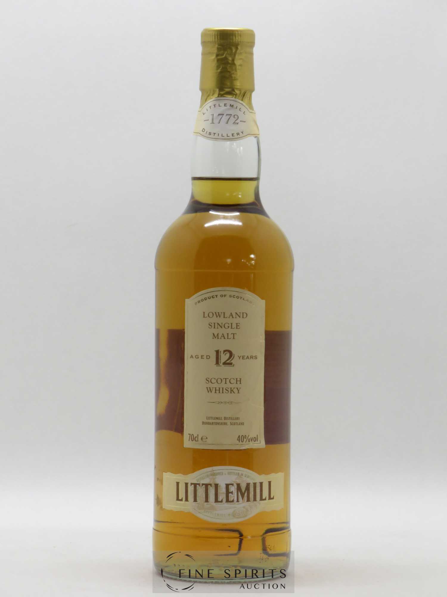 Littlemill 12 years Of. - Lot de 1 bouteille - 1