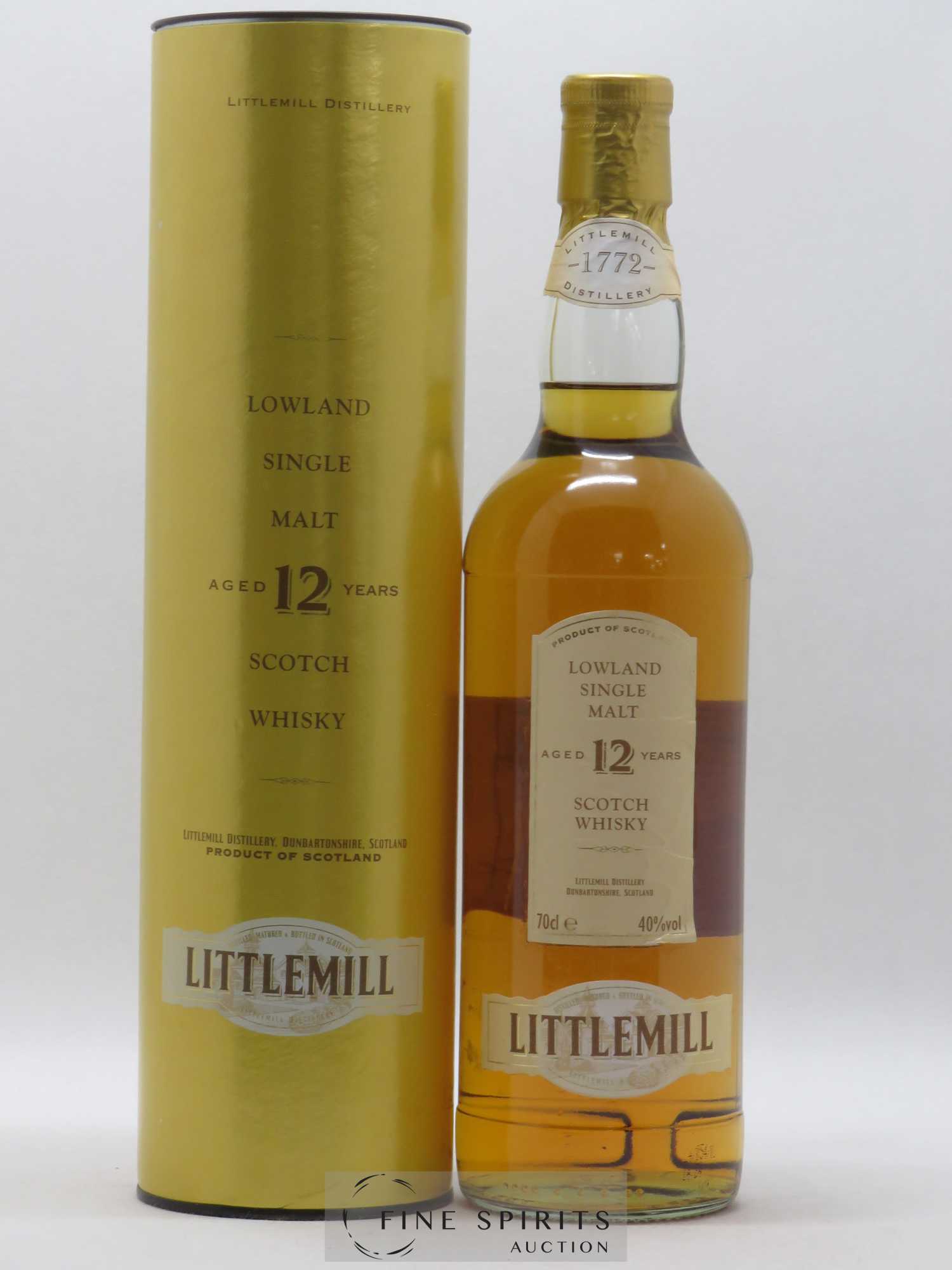 Littlemill 12 years Of. - Lot de 1 bouteille - 0