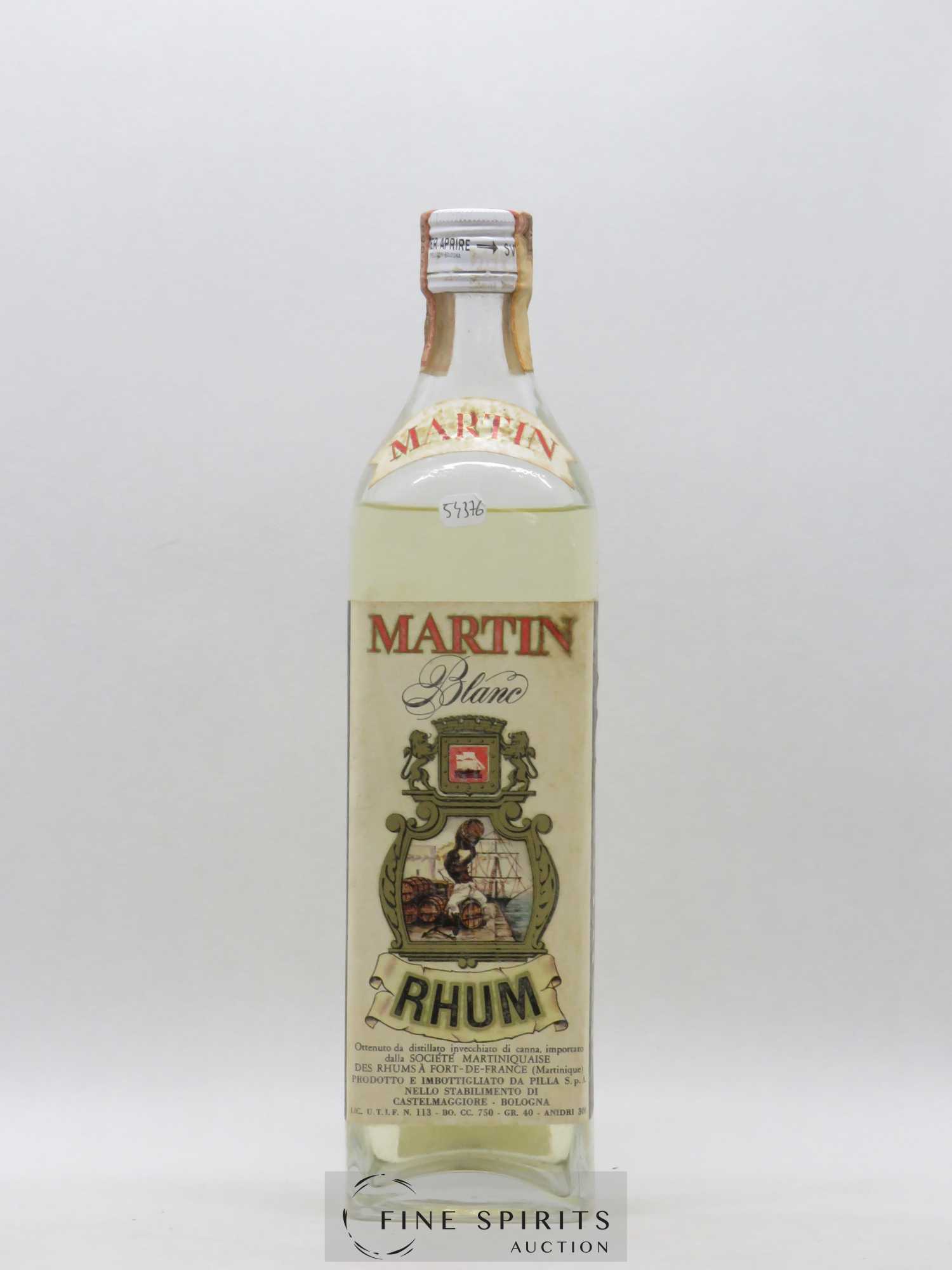 Martin Of. Société La Martiniquaise des Rhums à Fort-de-France Rhum Blanc - Lot de 1 bouteille - 0