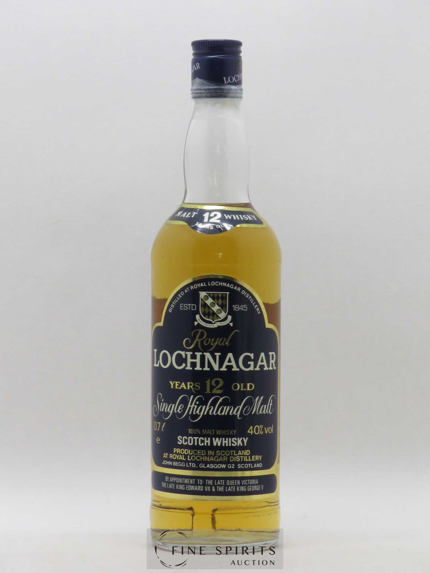 Royal Lochnagar 12 years Of. 100% Malt Whisky John Begg Ltd Glasgow - Posten von 1 Flasche - 1