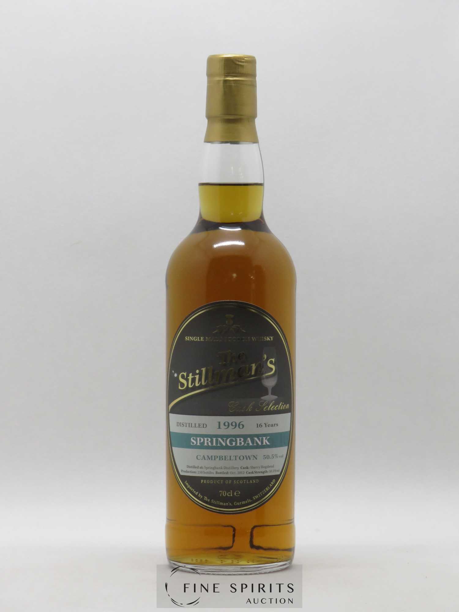 Springbank 16 years 1996 The Stillman Sherry Hogshead Limited Edition 250 Bottles Cask Selection - Lot of 1 bottle - 1