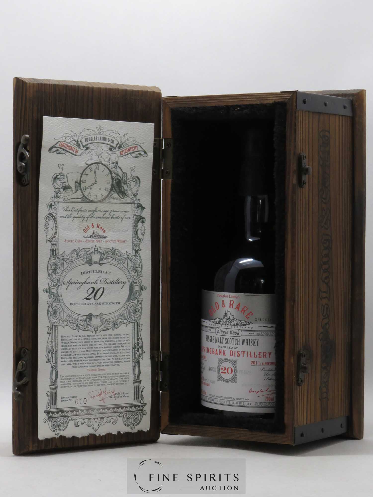 Springbank 20 years 1991 Douglas Laing Single Refill Hogshead Cask Limited Edition 158 Bottles Old & Rare Platinum Selection - Lot de 1 bouteille - 2