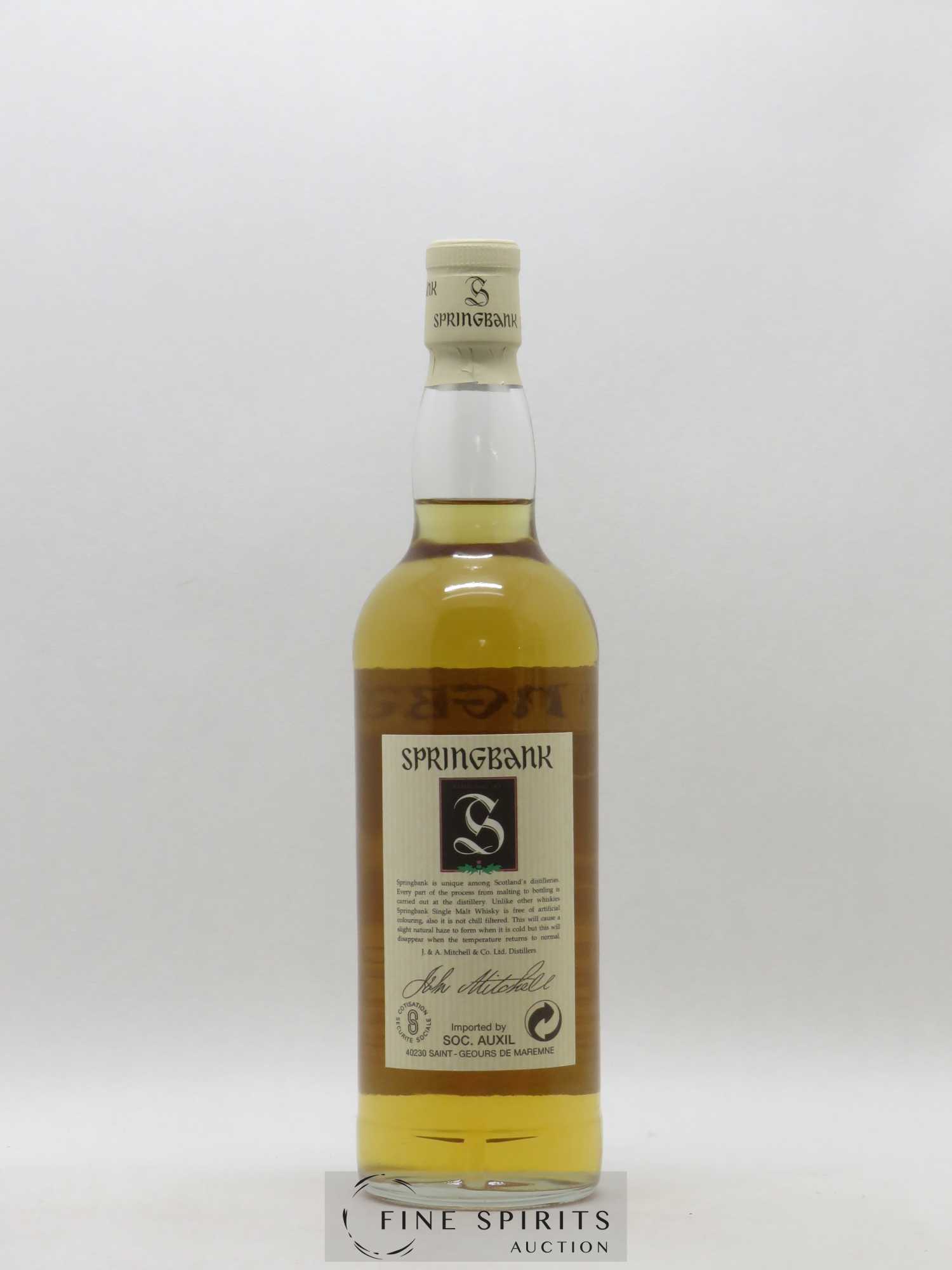 Springbank Of. SOC. Auxil Import St Geours C.V. - Lotto di 1 bottiglia - 2