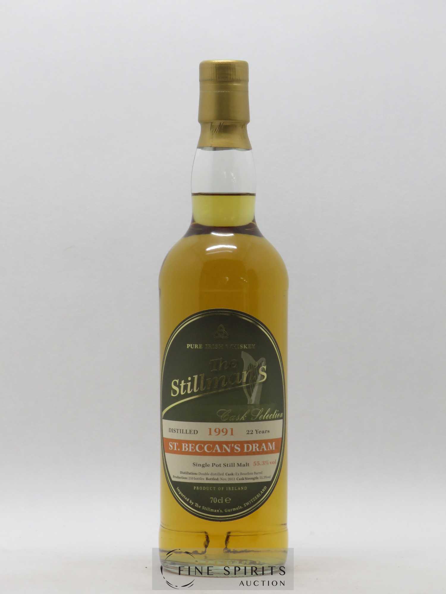 St. Beccan's Dram 22 years 1991 The Stillman Ex Bourbon Barrel Cask - bottled 2013 Cask Selection - Lot de 1 bouteille - 1