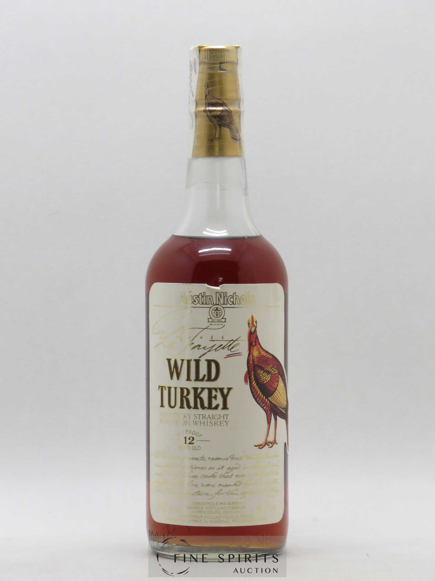 Wild Turkey 12 years Of. Cuvée La Fayette, Exclusive Edition Pernod Importateur 101 Proof - Lot de 1 bouteille - 1