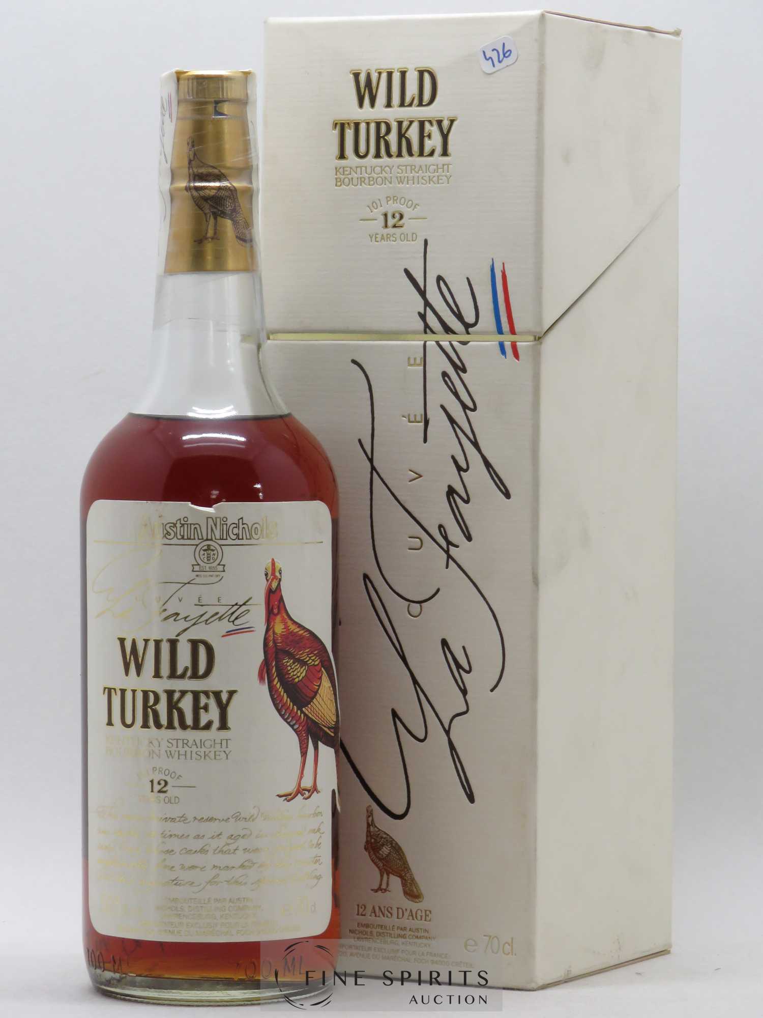 Wild Turkey 12 years Of. Cuvée La Fayette, Exclusive Edition Pernod Importateur 101 Proof - Lot de 1 bouteille - 0