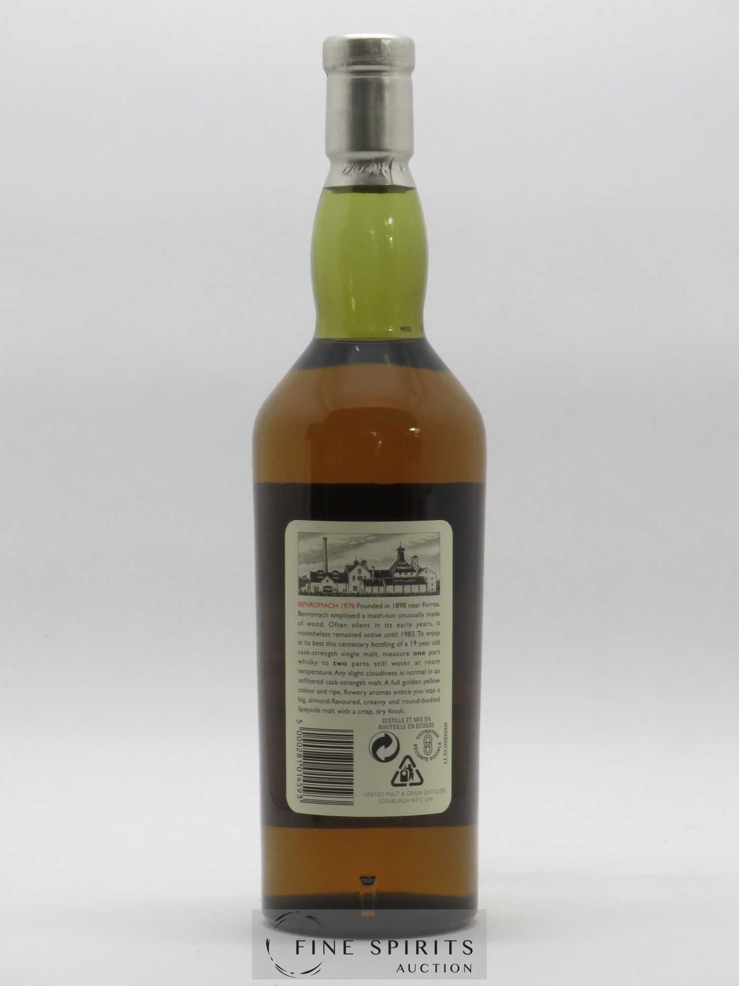 Benromach 19 years 1978 Of. Rare Malts Selection Natural Cask Strengh - bottled 1998 Limited Edition - Lot de 1 bouteille - 2