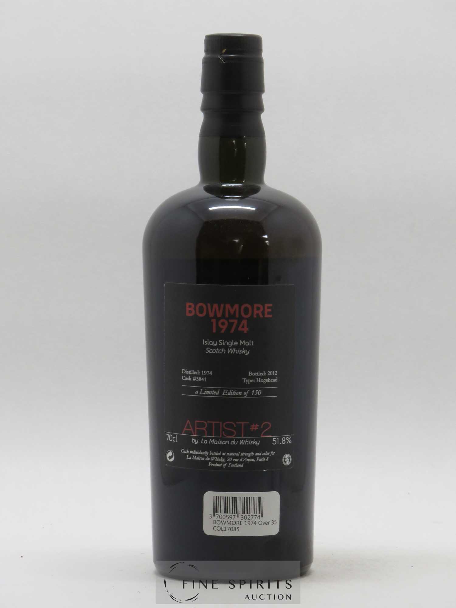 Bowmore 35 years 1974 Signatory Vintage Artist Collection n°1 Hogshead n° 3841 - limited to 150 bottles LMDW - Posten von 1 Flasche - 1