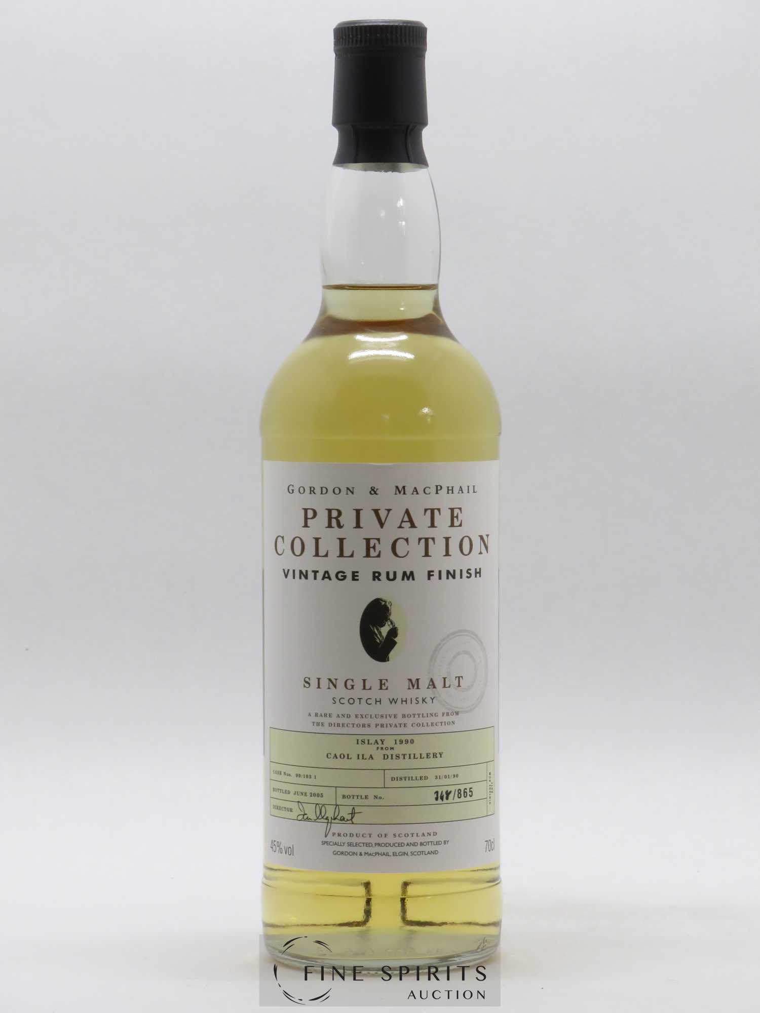 Caol Ila 1990 Gordon & MacPhail Private Collection Cask n°99-103 1 - bottled 2005 Vintage Rum Finish - Lot de 1 bouteille - 1