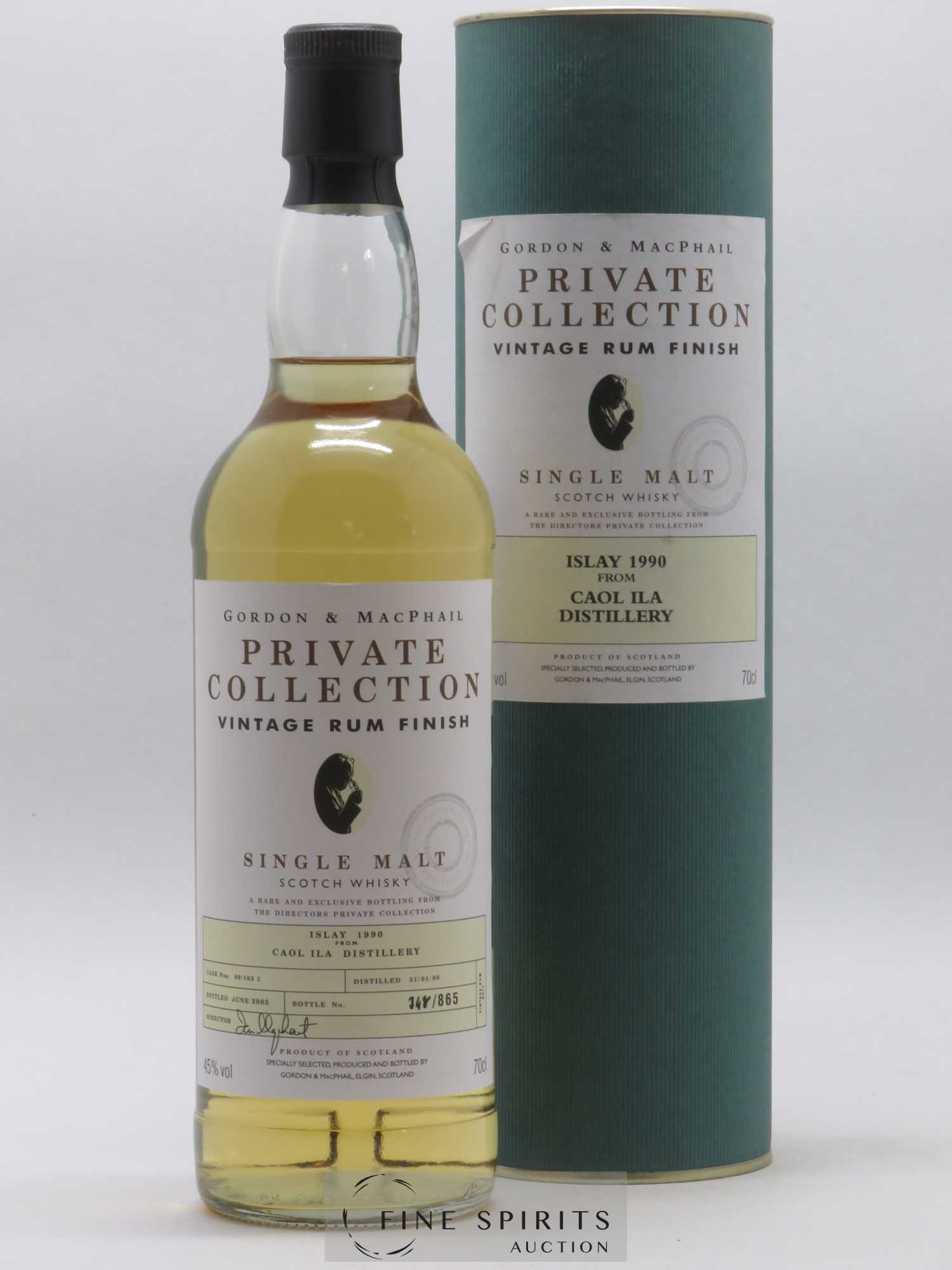 Caol Ila 1990 Gordon & MacPhail Private Collection Cask n°99-103 1 - bottled 2005 Vintage Rum Finish - Lot de 1 bouteille - 0