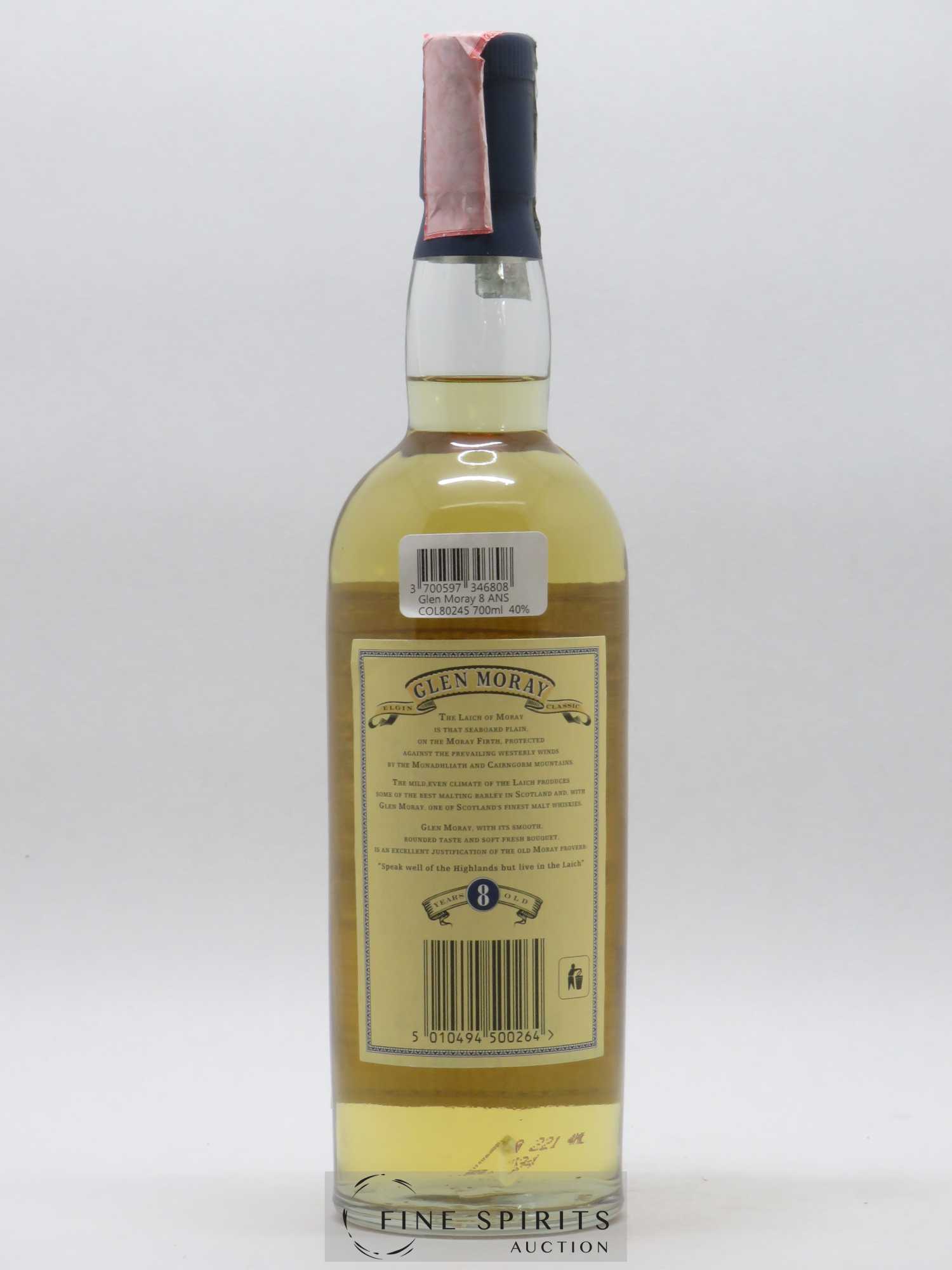 Glen Moray 8 years Of. - Lot de 1 bouteille - 1