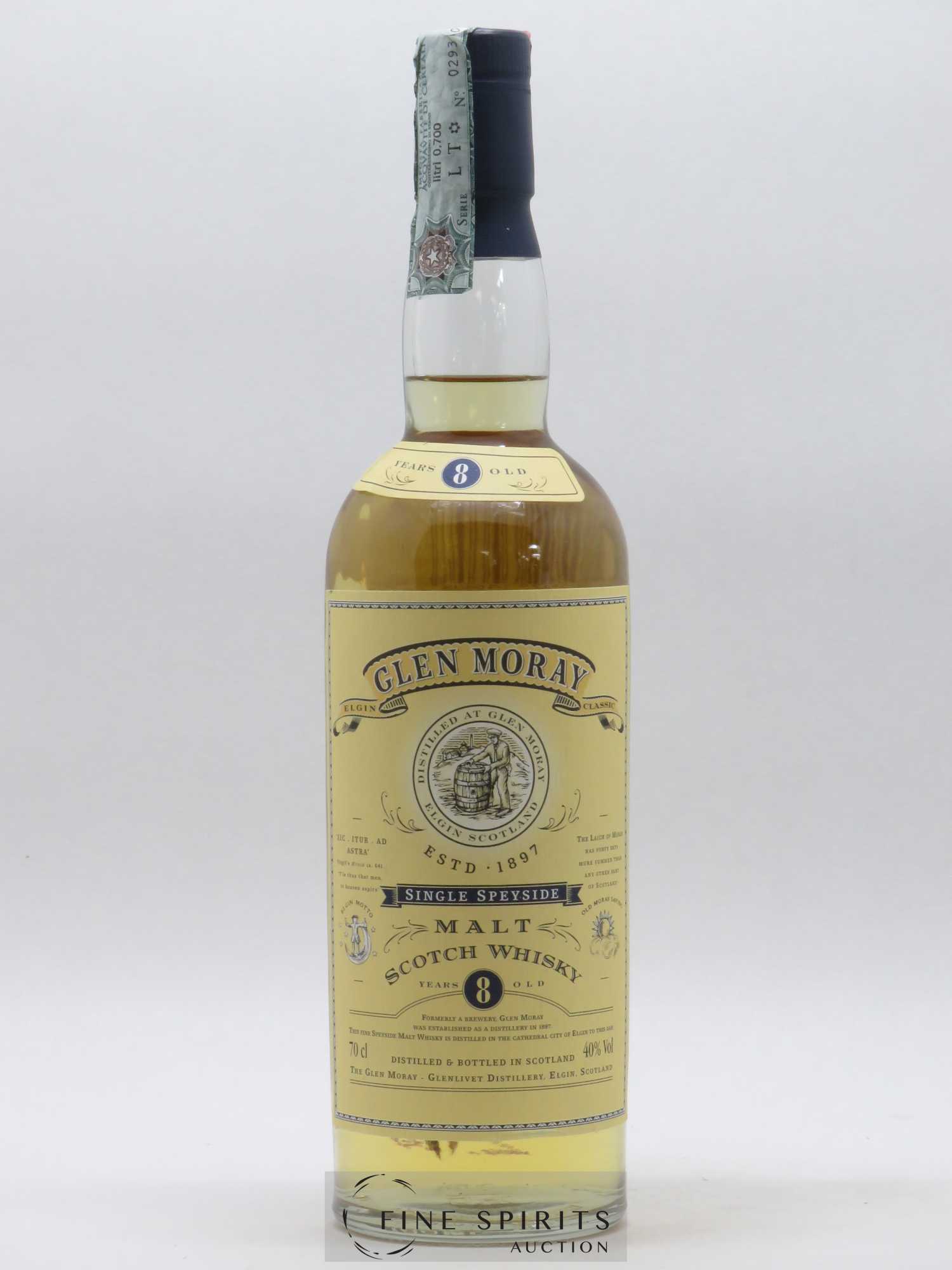 Glen Moray 8 years Of. - Lot de 1 bouteille - 0
