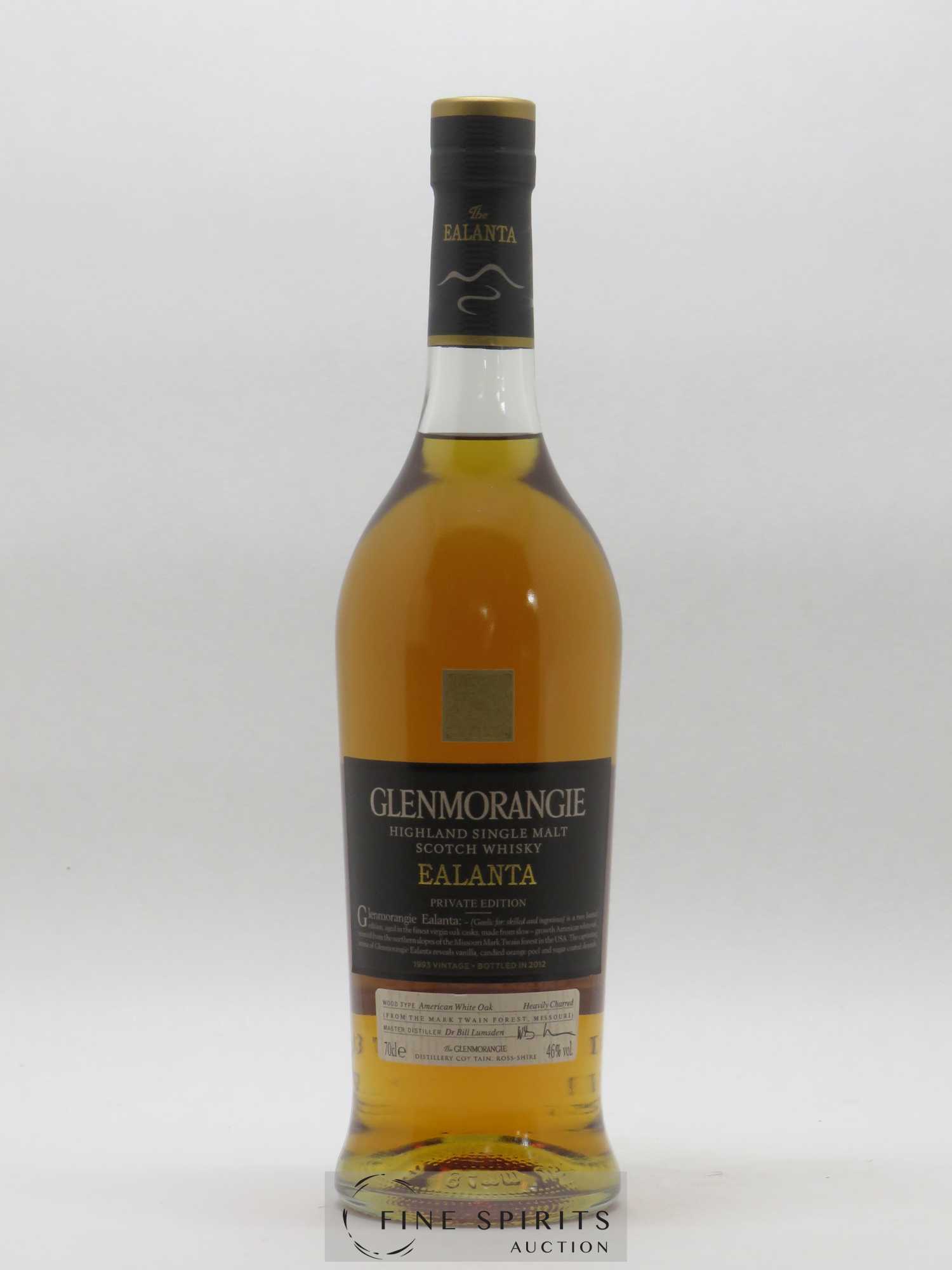 Glenmorangie 1993 Of. Ealanta American White Oak - bottled 2012 Private Edition - Lot de 1 bouteille - 1