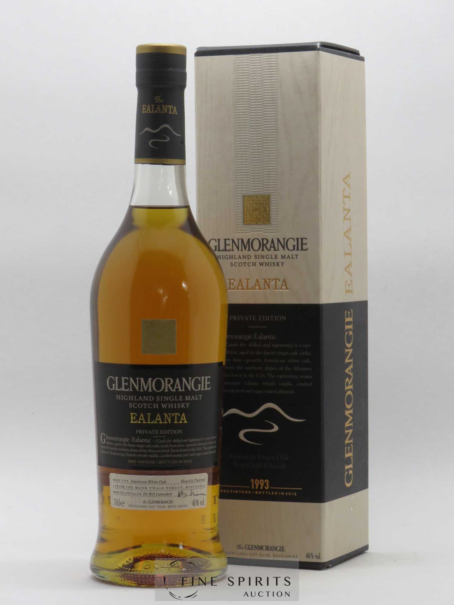 Glenmorangie 1993 Of. Ealanta American White Oak - bottled 2012 Private Edition - Lot de 1 bouteille - 0