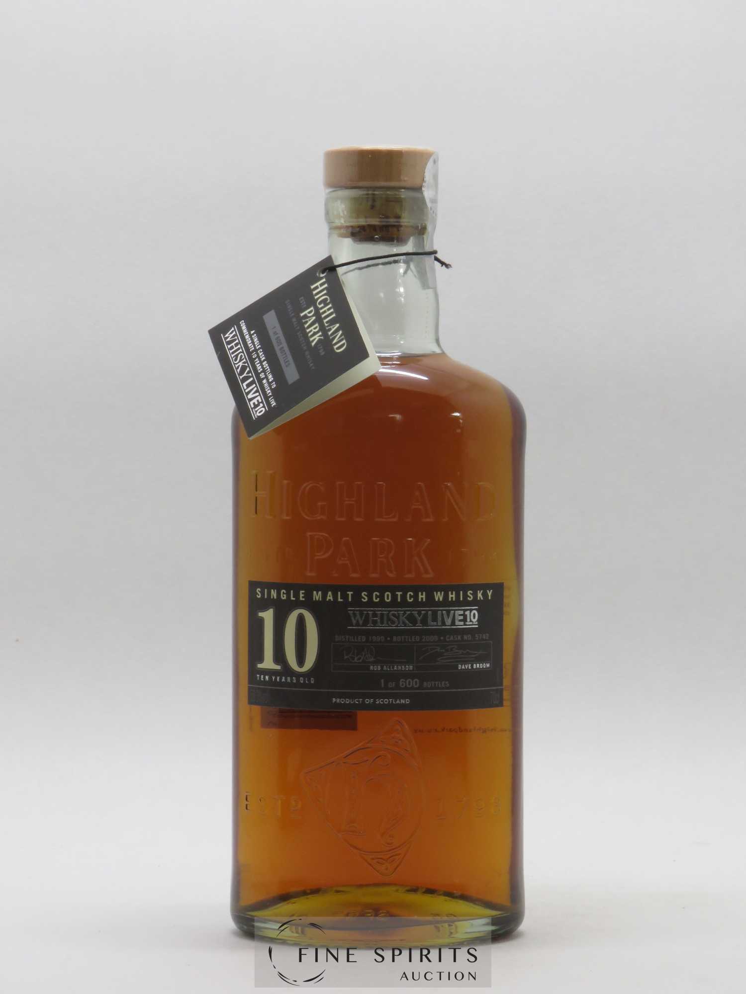 Highland Park 10 years 1999 Of. Whisky Live Cask n°5742 - bottled 2009 - Lot de 1 bouteille - 1