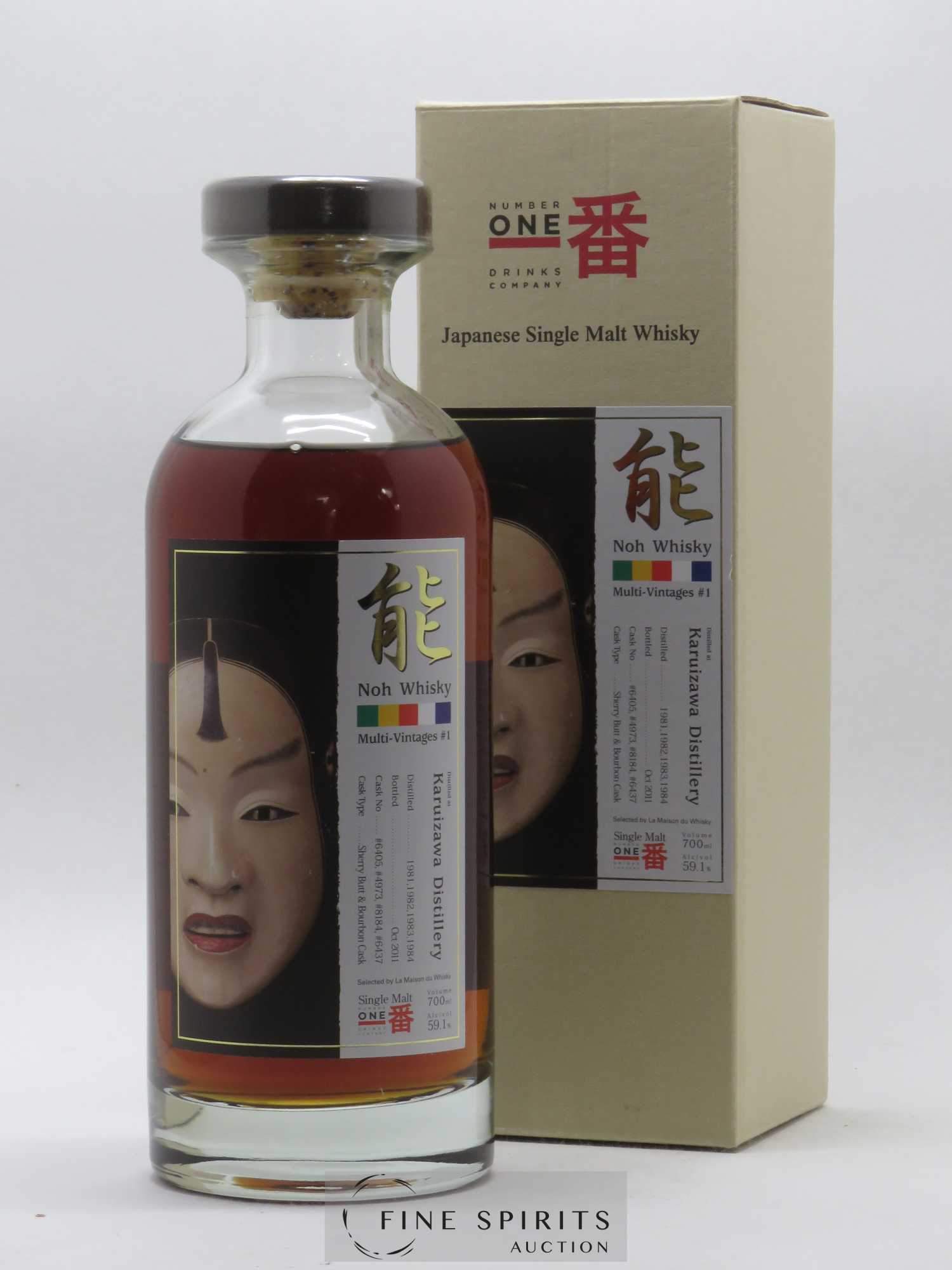 Karuizawa Number One Drinks Noh Whisky Cask n° 6405, 4973, 8184, 6437 - bottled 2011 LMDW Multi-Vintages n°1 (1981-82-83-84) - Lot de 1 bouteille - 0