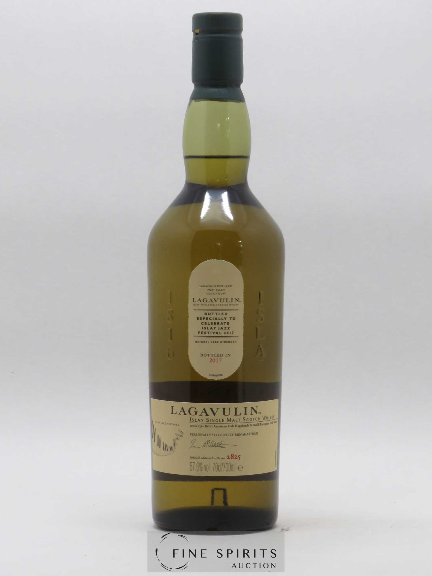 Lagavulin Of. Natural Cask Strength bottled 2017 Islay Jazz Festival Limited Edition - Lot de 1 bouteille - 0