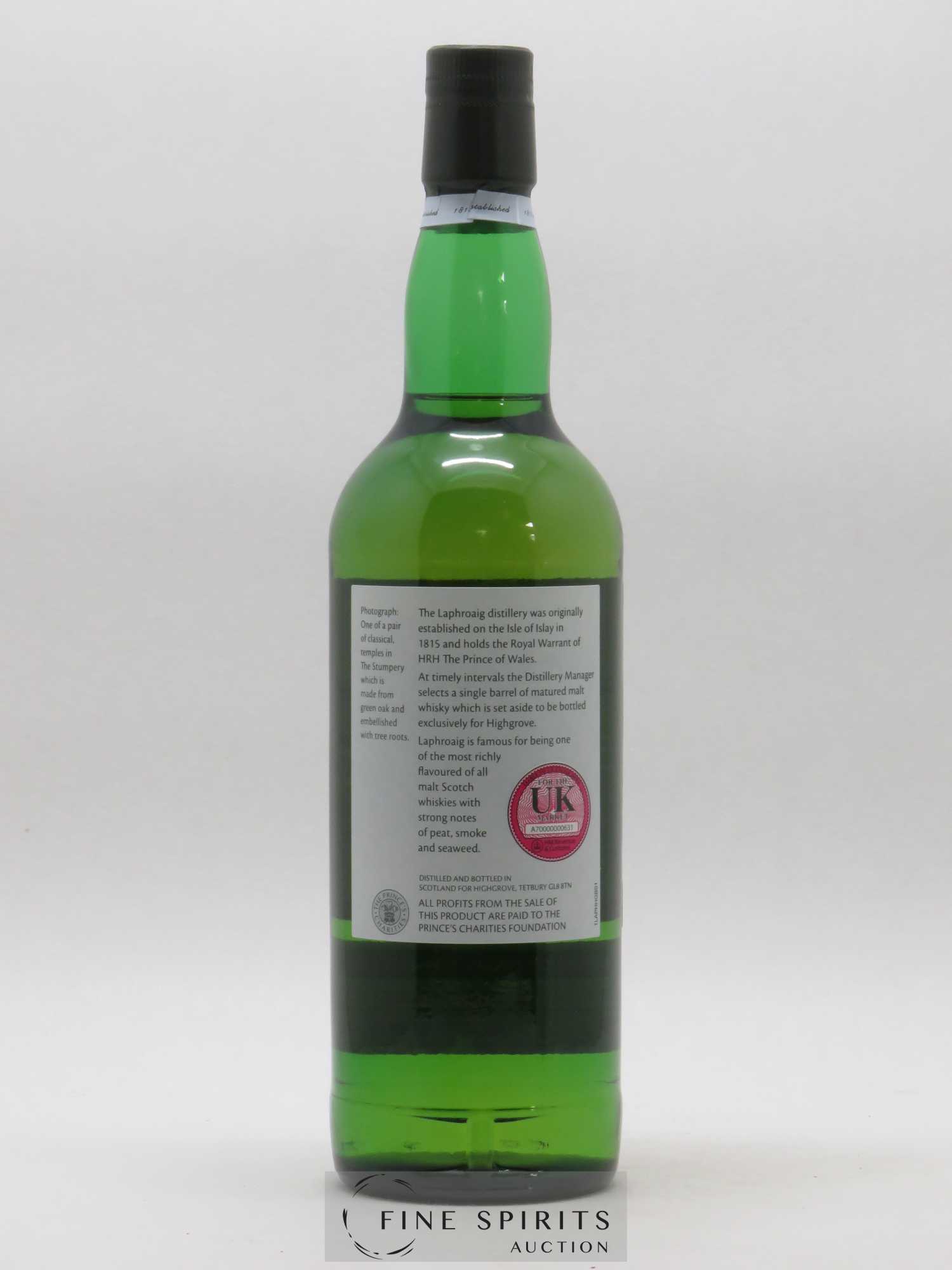 Laphroaig 12 years 1997 Of. Highgrove Single Cask n°141 - bottled 2009 - Lot de 1 bouteille - 1