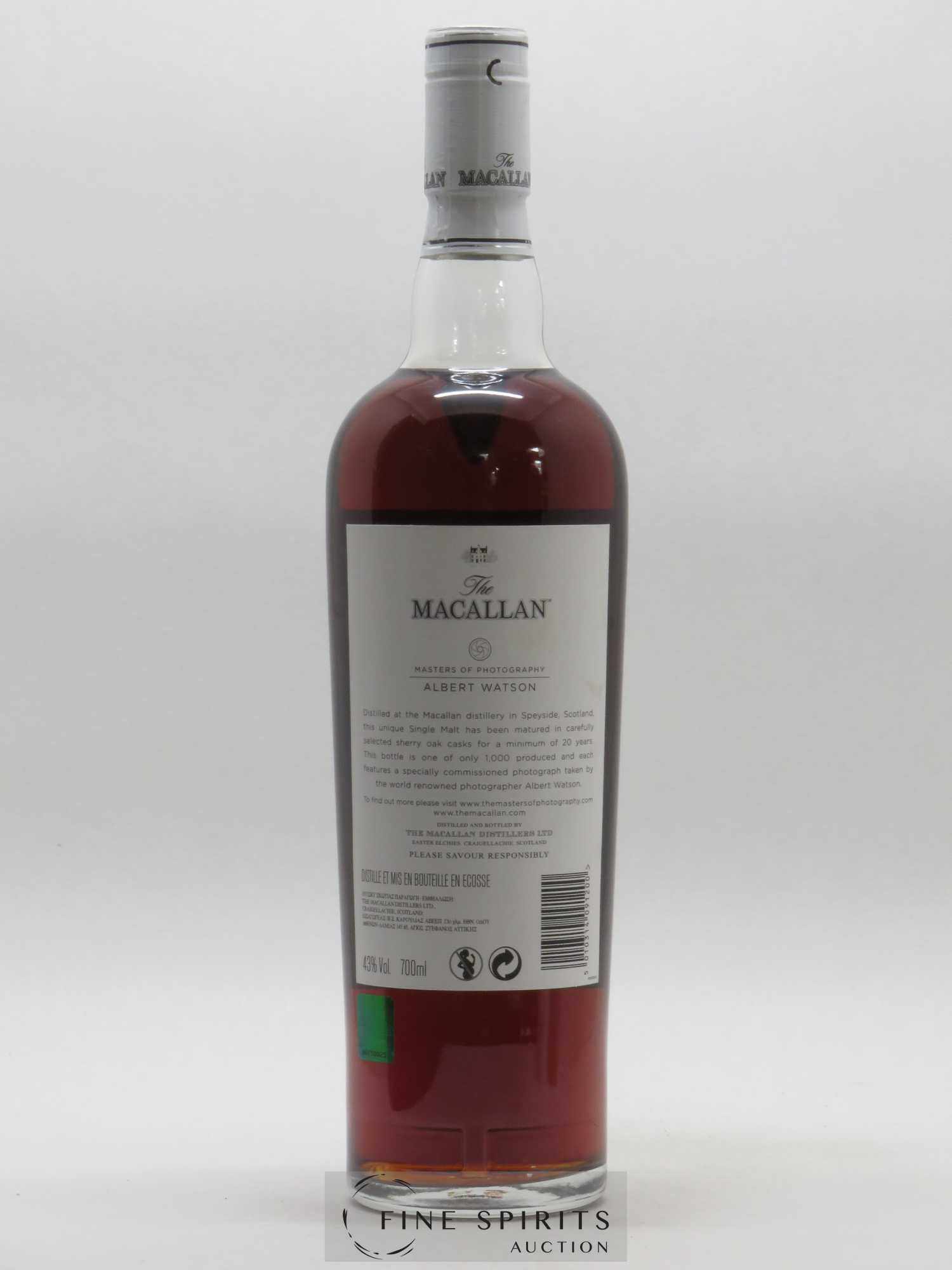 Macallan (The) 20 years Of. Albert Watson Edition Sherry Oak - Batch 1000 Bottles Master Of Photography n°2 - Lot of 1 bottle - 2