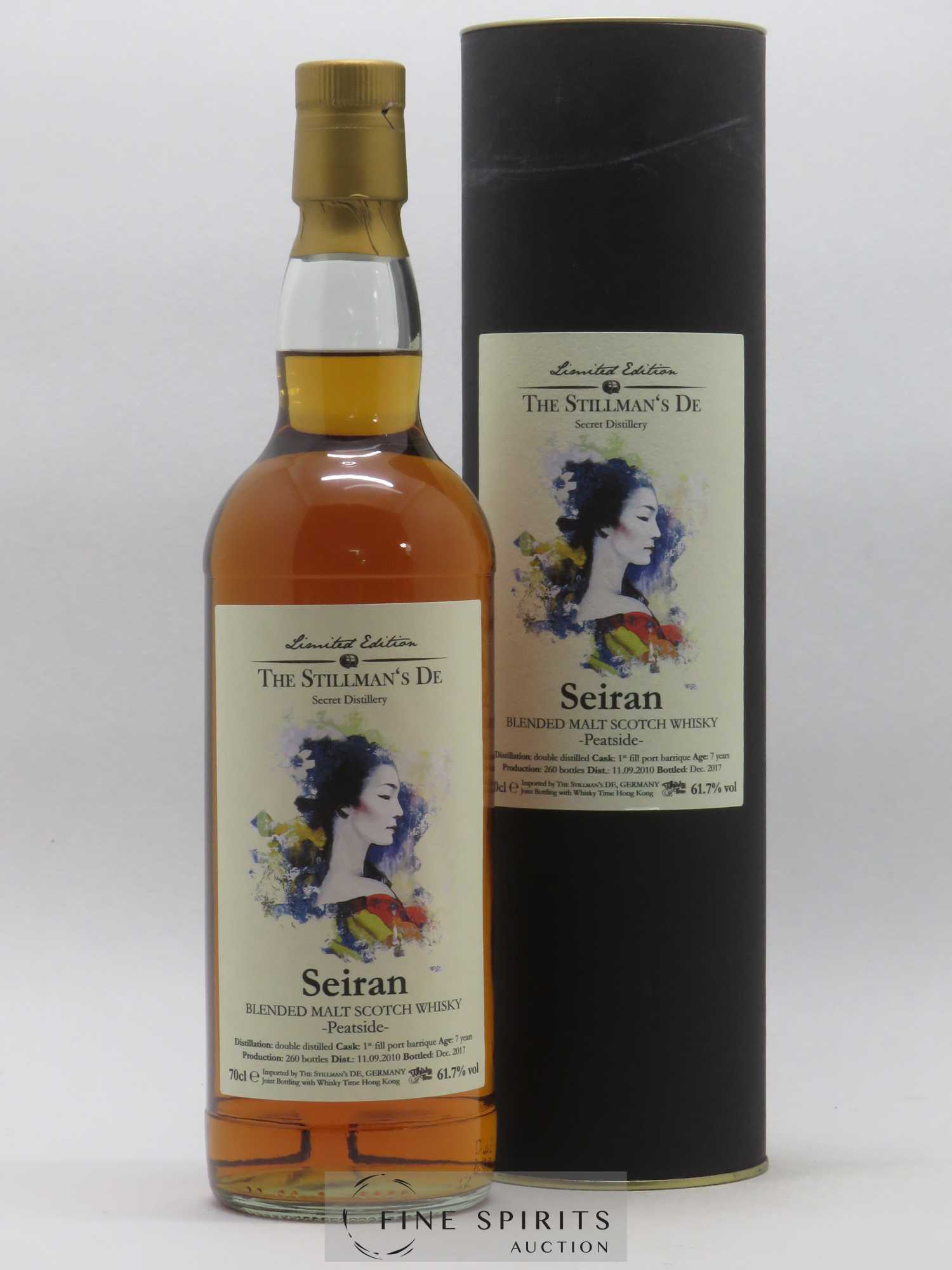 Peatside 7 years 2010 The Stillman's DE Seiran - Peatside - 1st Fill Port Barrique - bottled 2017 Joint Bottling Limited Edition - Secret Distillery - Lot de 1 bouteille - 0