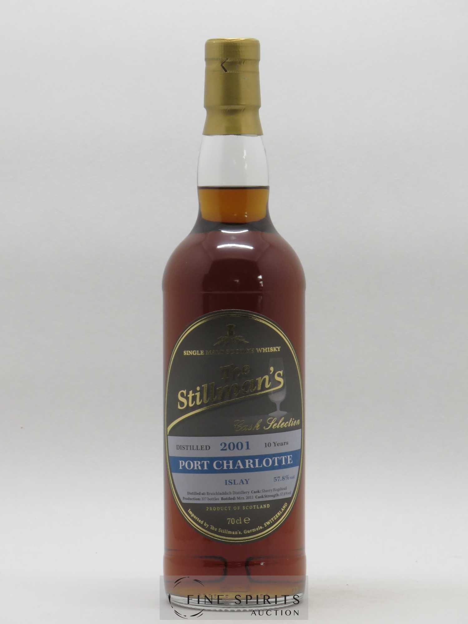 Port Charlotte 10 years 2001 The Stillman Sherry Hogshead Cask - bottled 2011 Cask Selection - Lot de 1 bouteille - 1