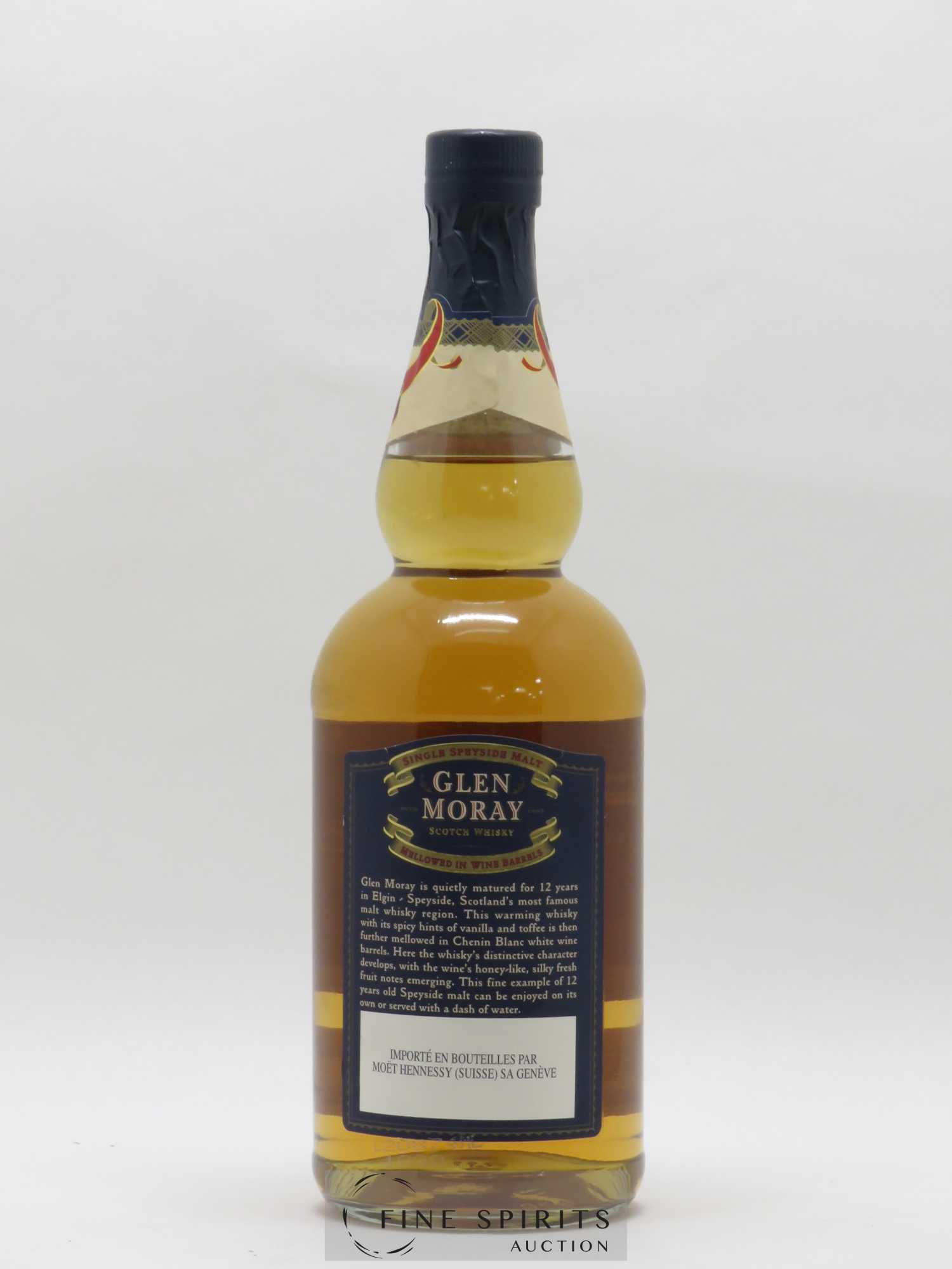 Glen Moray 12 years Of. Old Label - Lot de 1 bouteille - 1