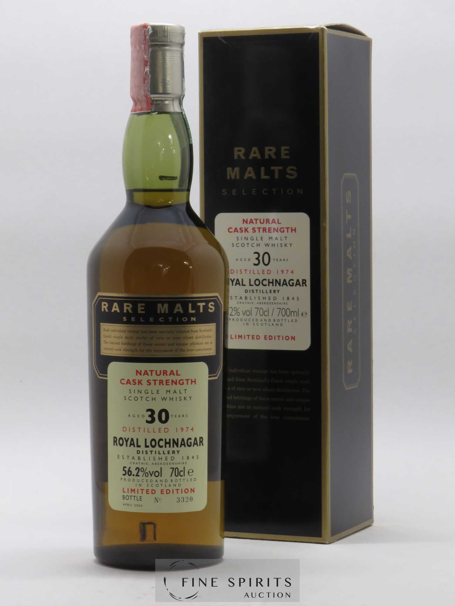 Royal Lochnagar 30 years 1974 Of. Rare Malts Selection Natural Cask Strengh - bottled 2004 Limited Edition - Lot de 1 bouteille - 0