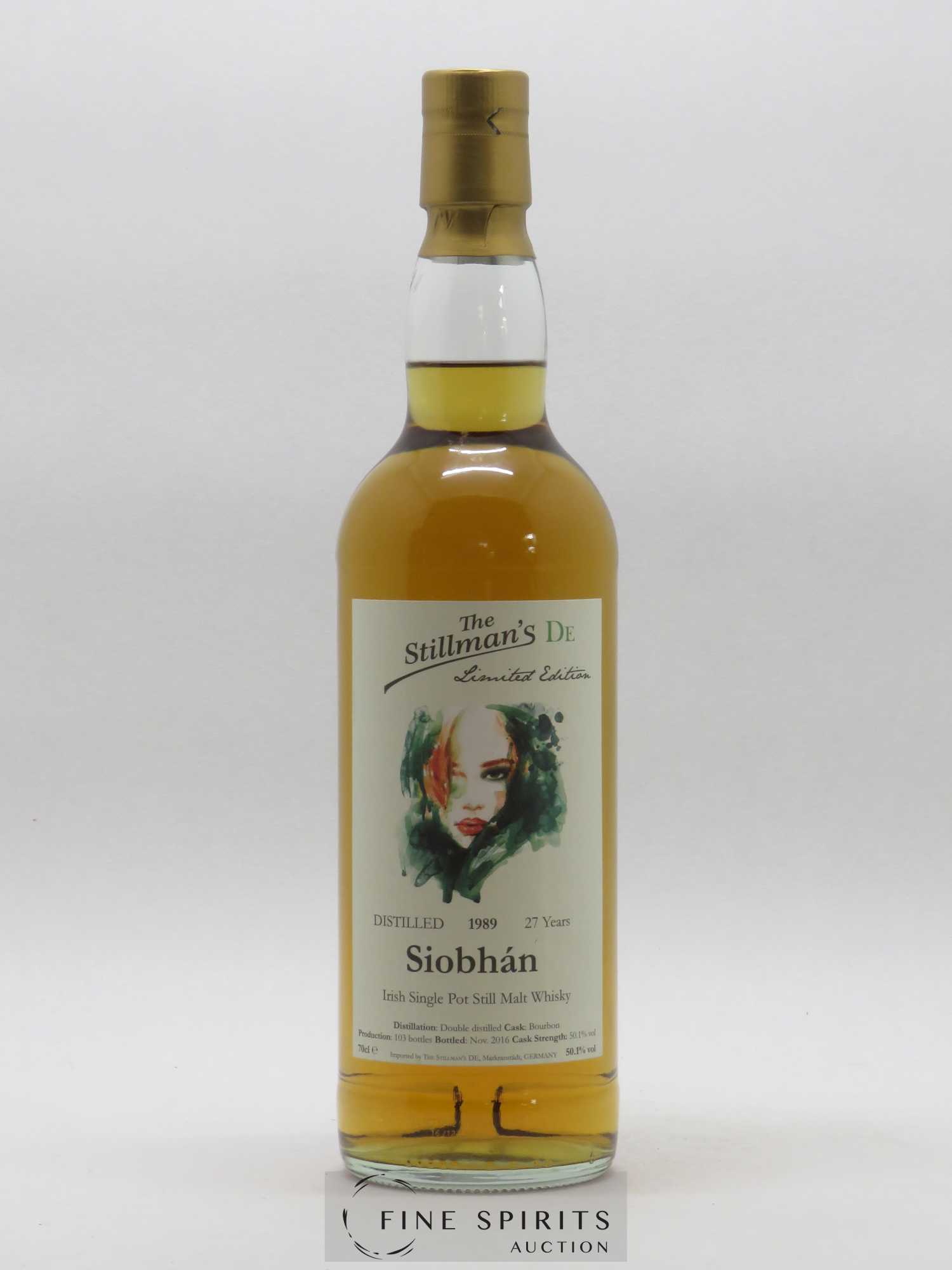 Siobhán 27 years 1989 The Stillman's DE Irish Single Pot Still Malt Whiskey Bourbon Cask - bottled 2016 Limited Edition - Lot de 1 bouteille - 1