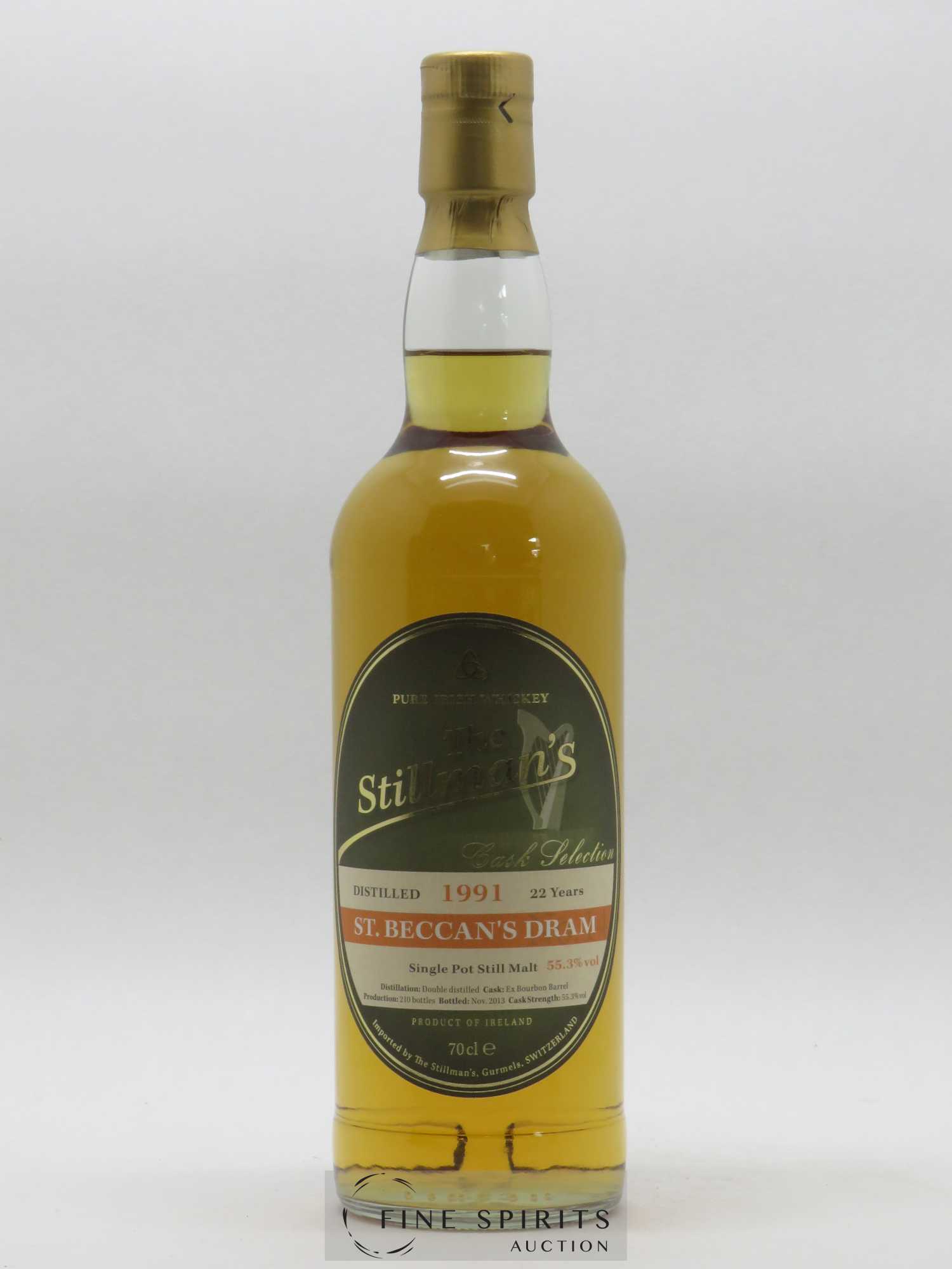 St. Beccan's Dram 22 years 1991 The Stillman Ex Bourbon Barrel Cask - bottled 2013 Cask Selection - Lot de 1 bouteille - 1