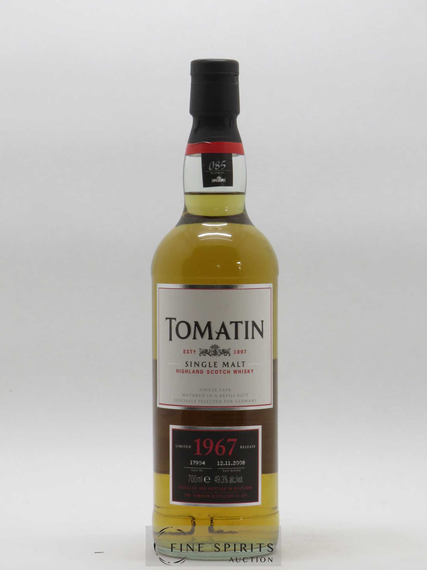 Tomatin 1967 Of. Single Cask n°17904 - bottled 2008 Specially Selected for Germany Limited Release - Lot de 1 bouteille - 1