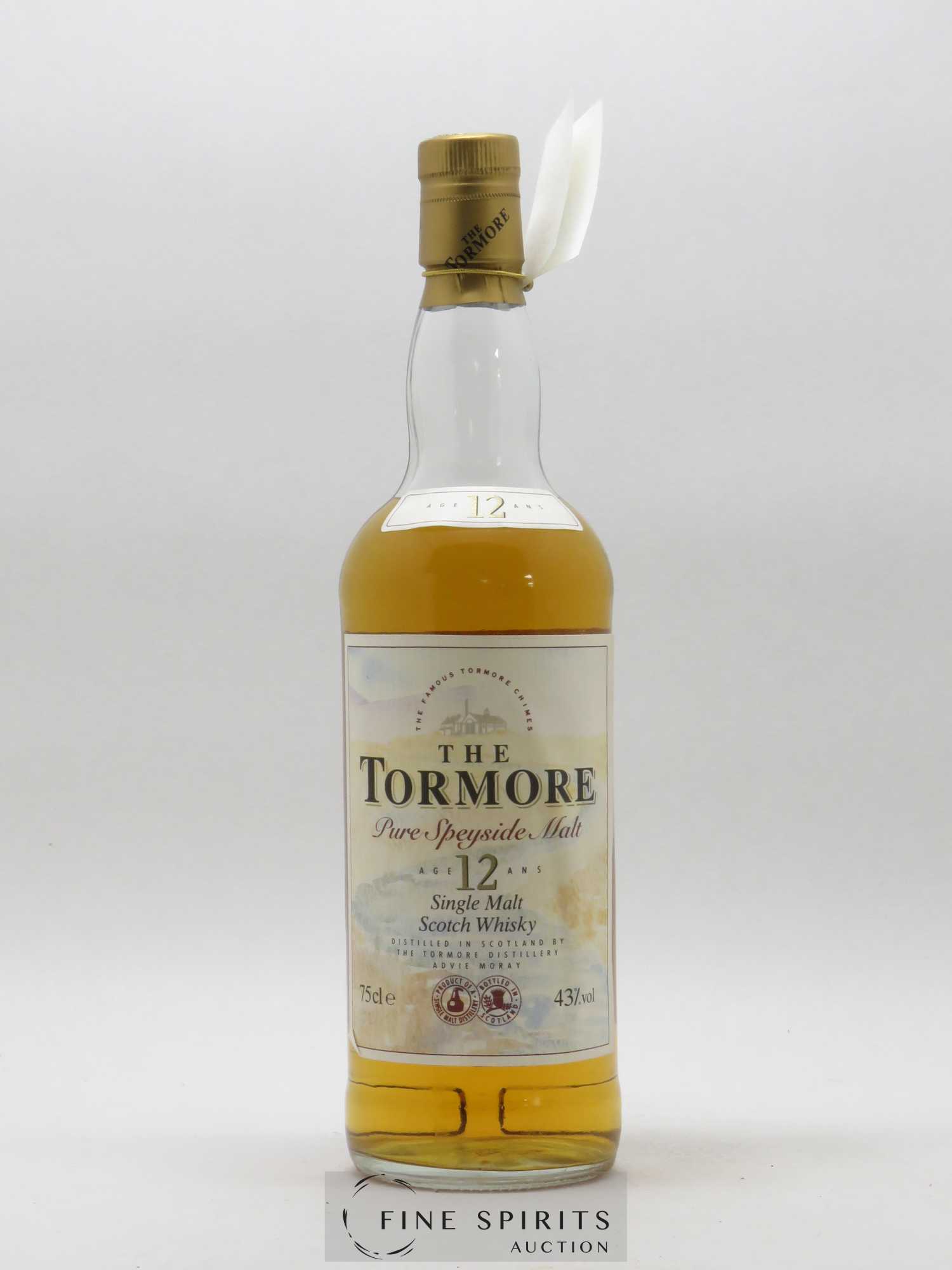 Tormore 12 years Of. The Famous Tormore Chimes Pure Speyside Malt  (sans prix de réserve) - Lot de 1 bouteille - 1