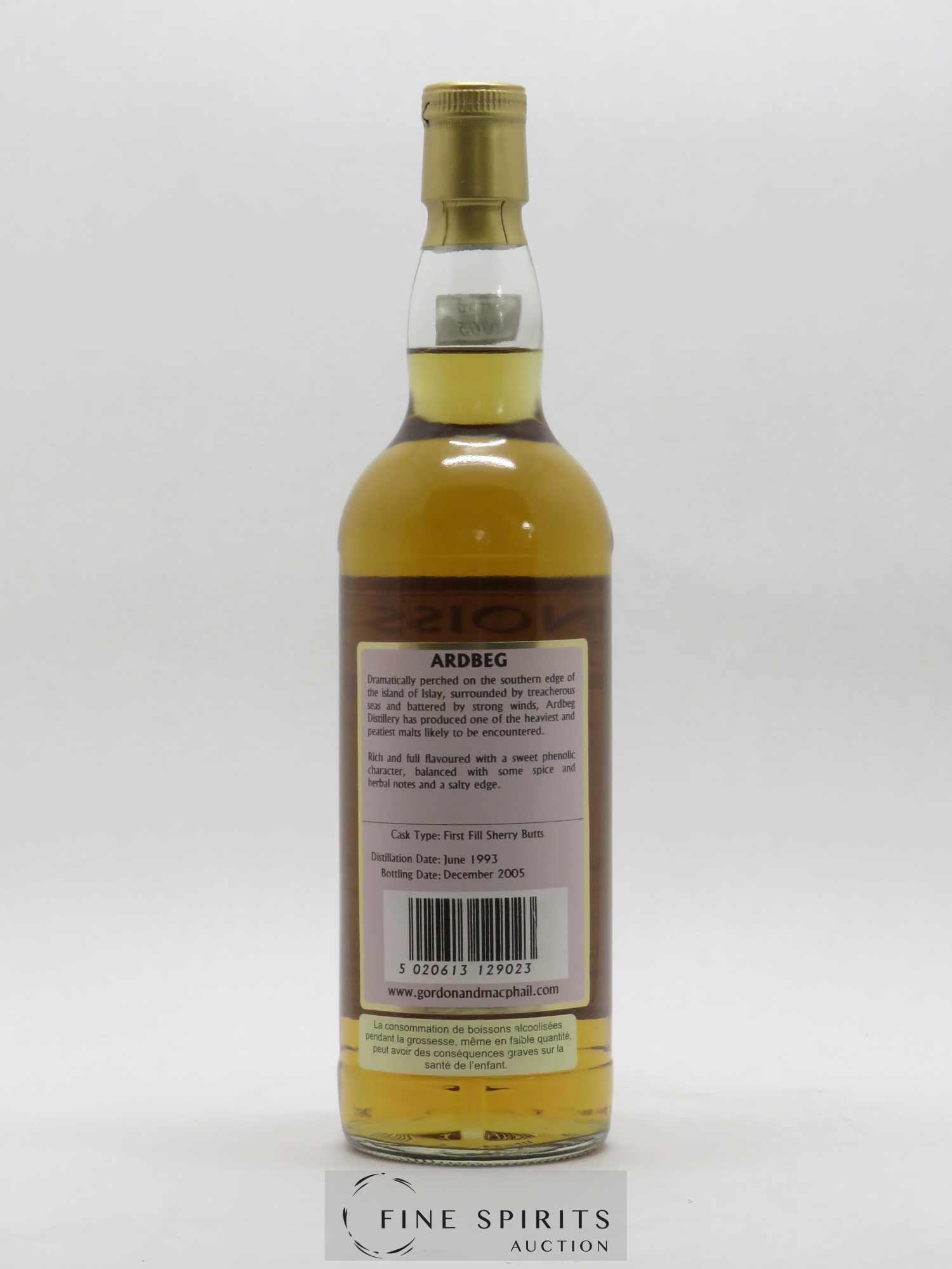 Ardbeg 1993 Gordon & MacPhail First Fill Sherry Butts - bottled 2005 Connoisseurs Choice - Lot of 1 bottle - 2