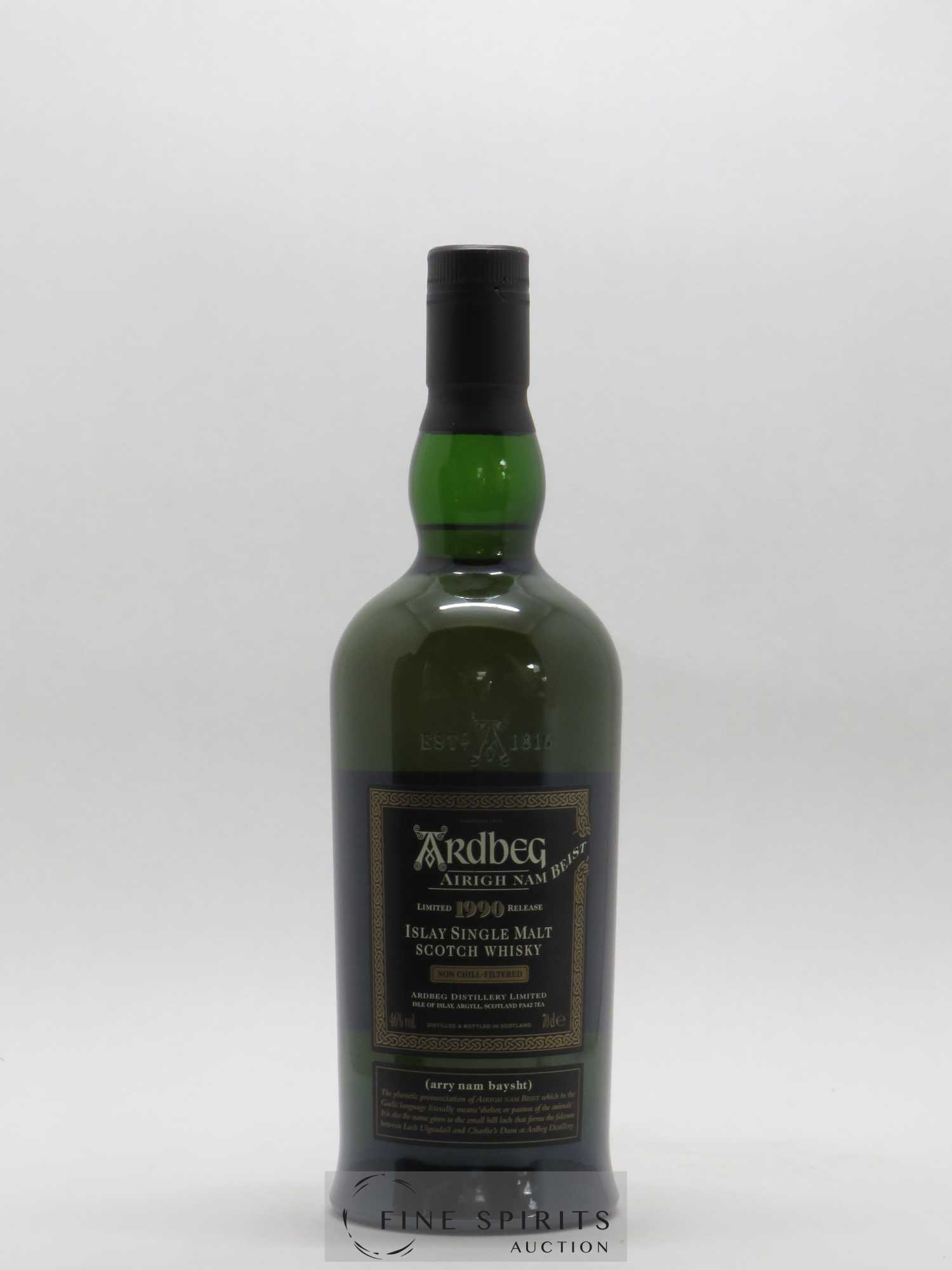 Ardbeg 1990 Of. Airigh Nam Beist Non Chill-Filtered - bottled 2007 Limited Release - Lot de 1 bouteille - 1