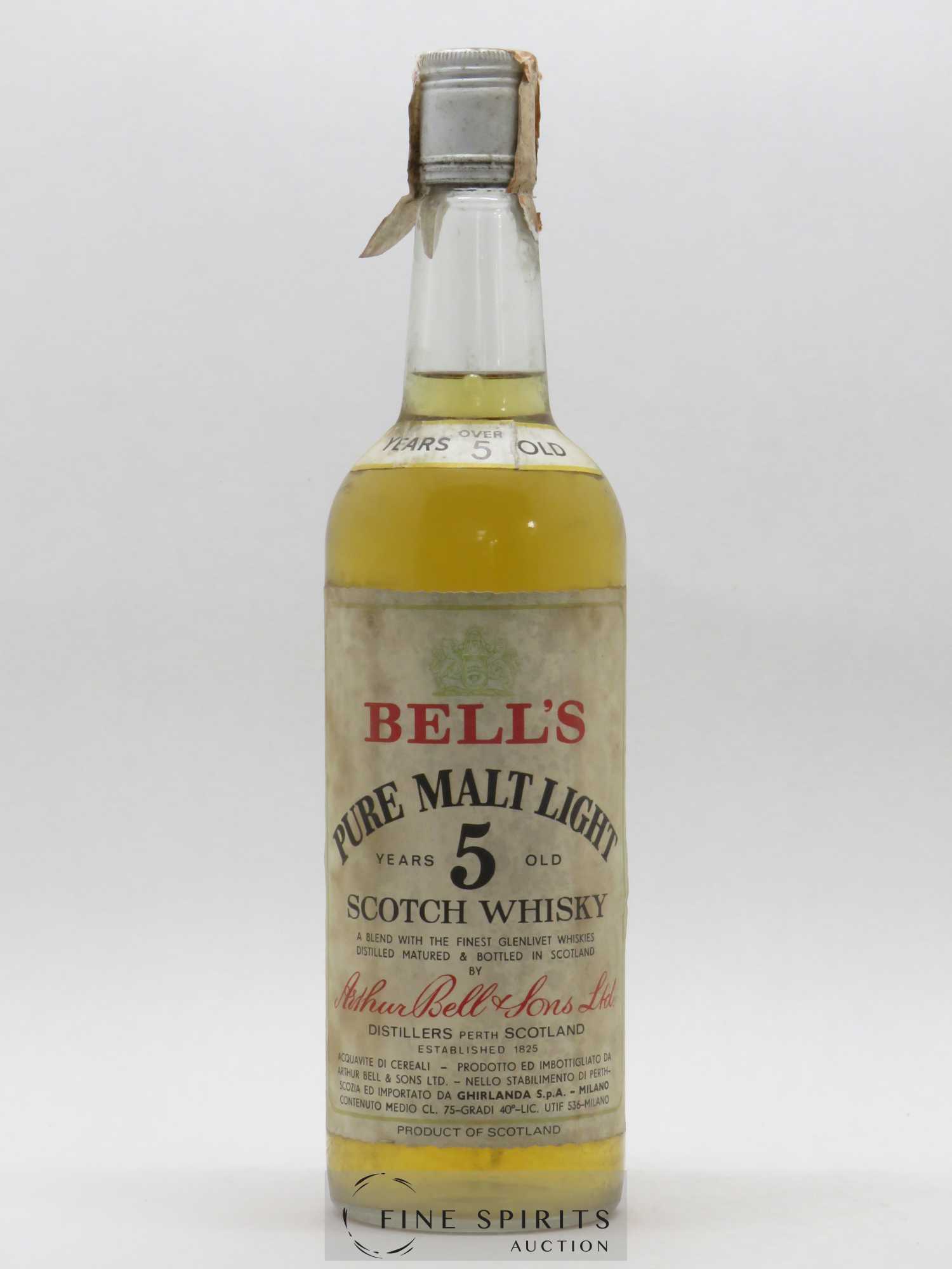 Bell's 5 years Of. Pure Malt Light Ghirlanda S.p.A. Import - Lot of 1 bottle - 0