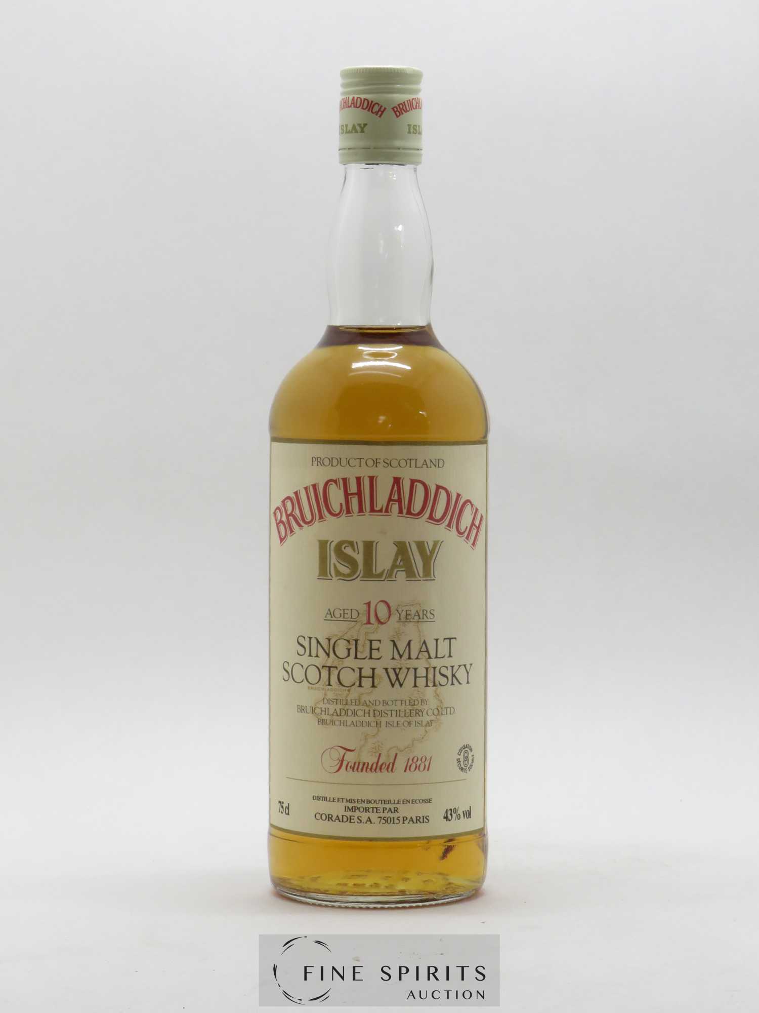 Bruichladdich 10 years Of. Double Gold Award Corade Import - Lot de 1 bouteille - 1