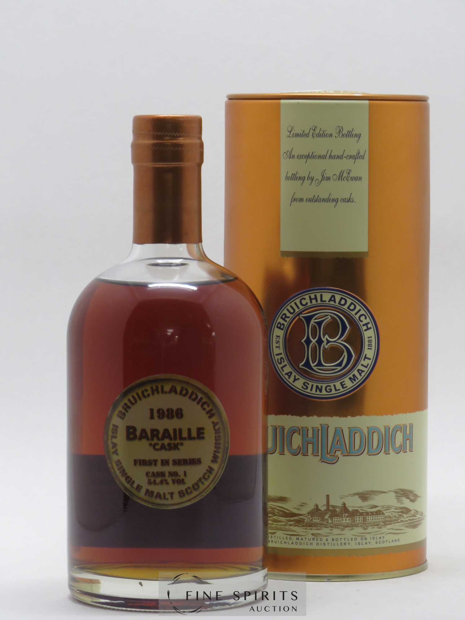 Bruichladdich 1986 Of. Baraille Sherry Cask n°1 - First in Series - One of 500 N°0361 - Posten von 1 Flasche - 0