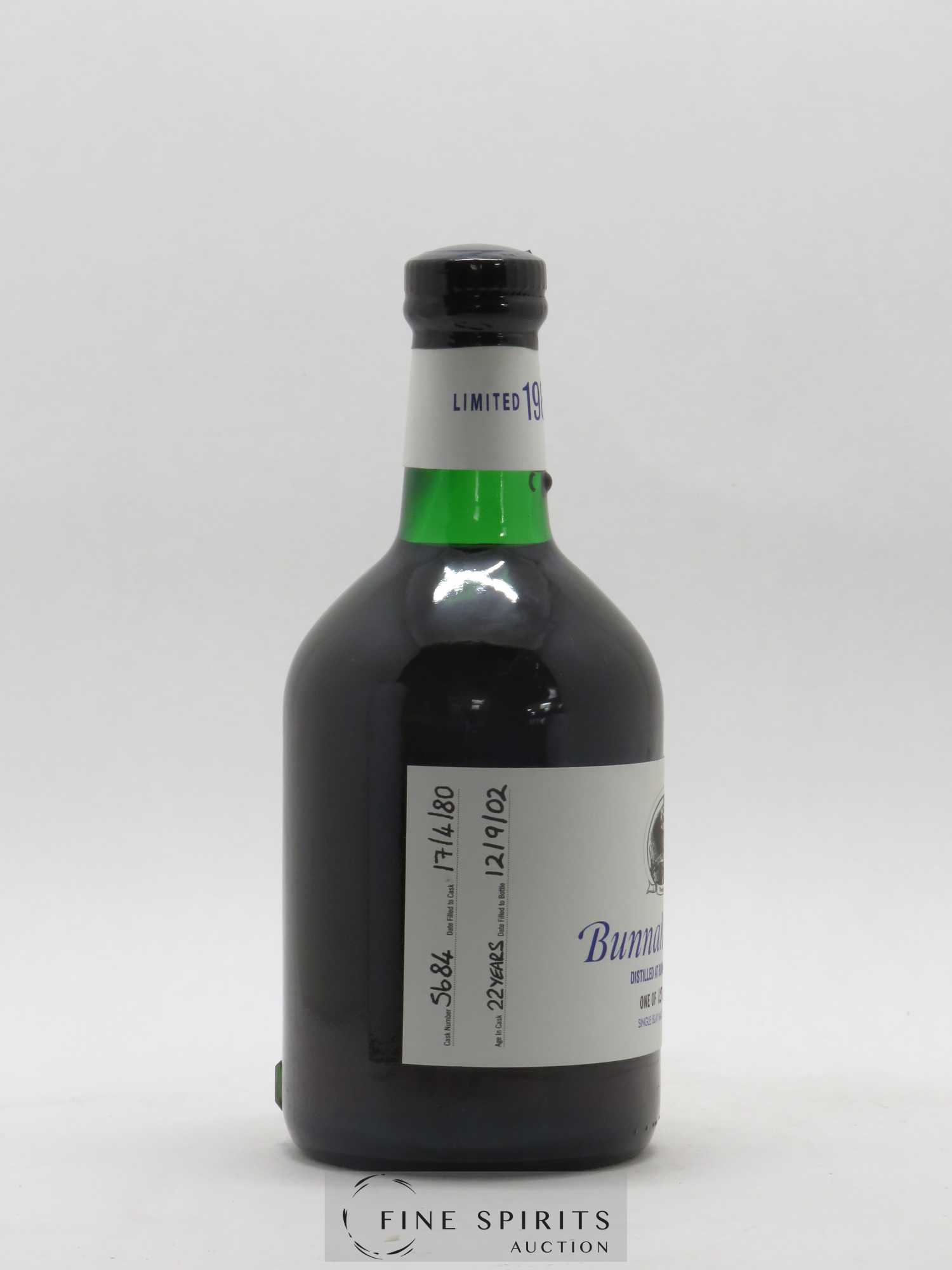 Bunnahabhain 22 years 1980 Of. Cask n°5684 - One of 156 bottles - bottled 2002 Limited Edition - Lot de 1 bouteille - 2