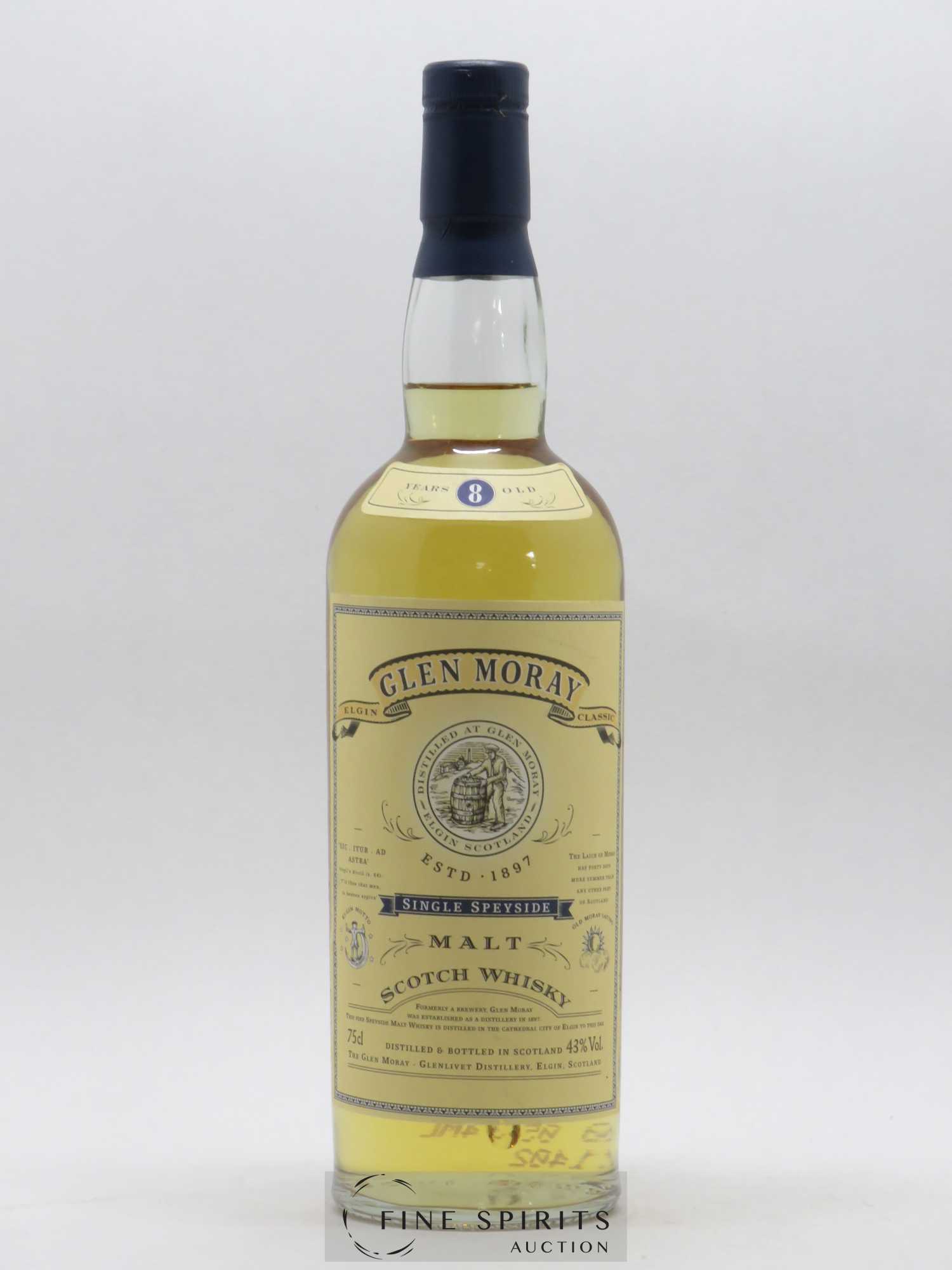 Glen Moray 8 years Of. 43° - Lot de 1 bouteille - 0