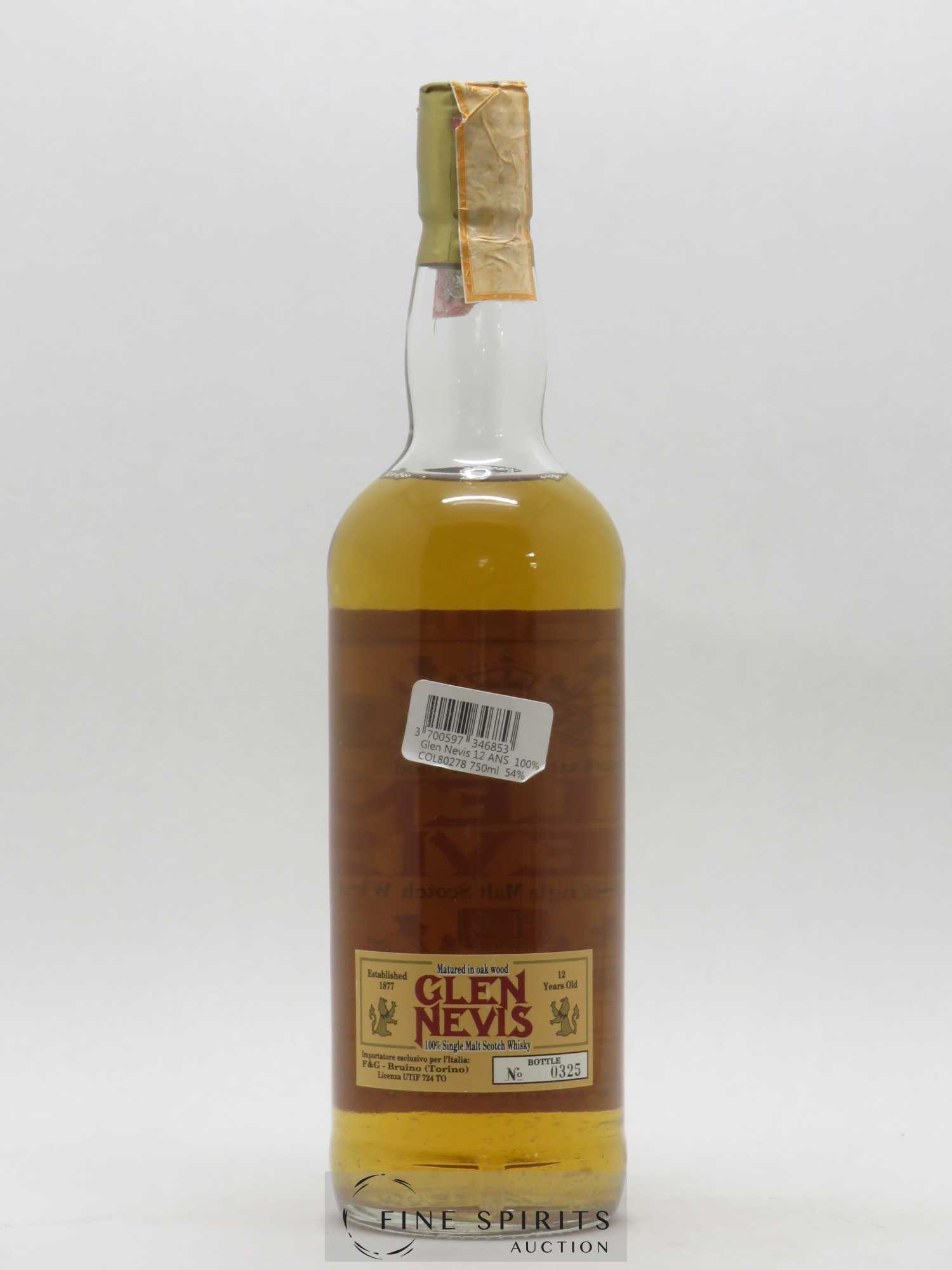 Glen Nevis 12 years Of. Full Proof F&G Bruino N°0325 - Posten von 1 Flasche - 1