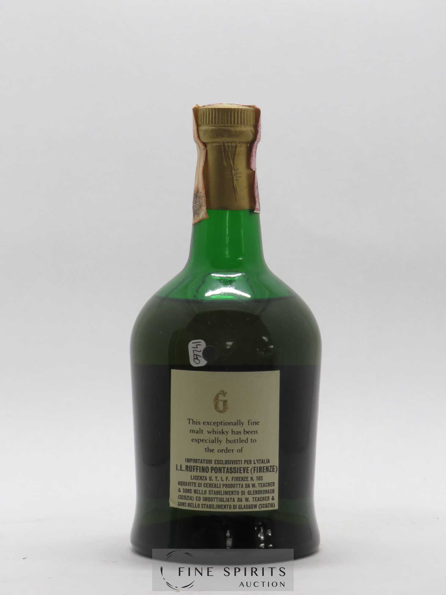 Glendronach 8 years W.M. Teacher Sons Anidro CL.34.05 Ruffino Import - Lot de 1 bouteille - 2
