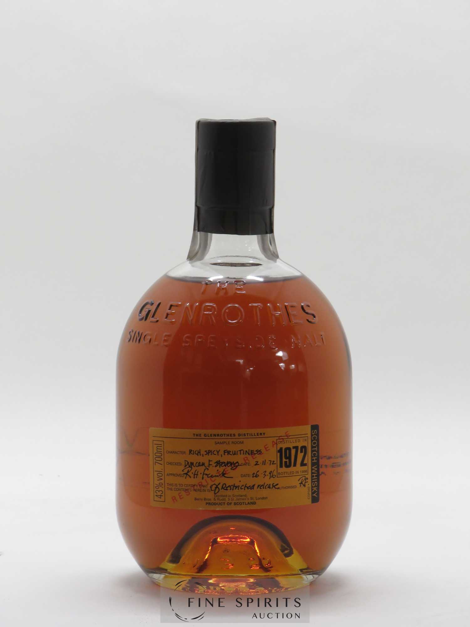 Glenrothes 1972 Of. Restricted Release - Lot of 1 bottle - 1