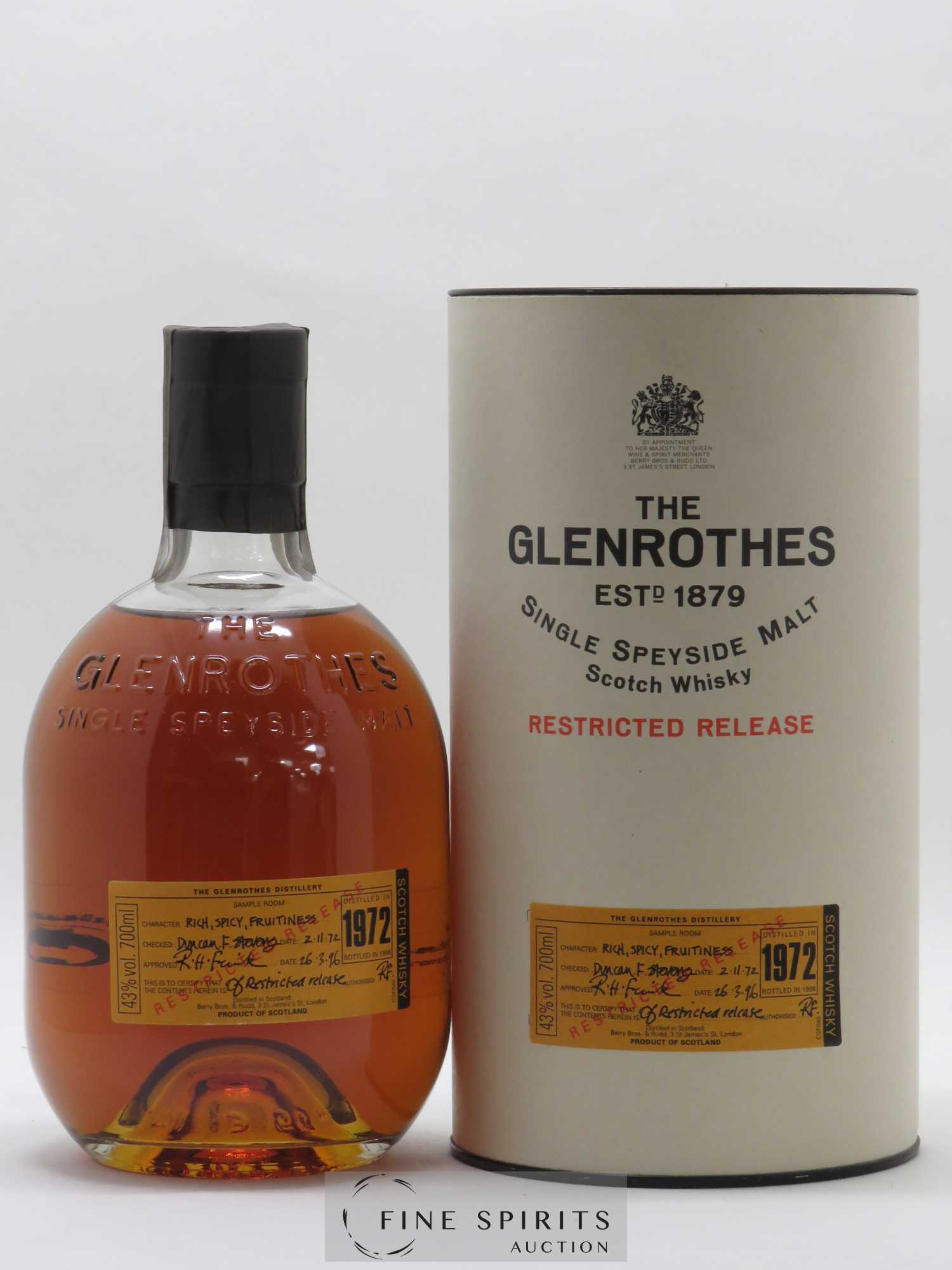 Glenrothes 1972 Of. Restricted Release - Lot of 1 bottle - 0