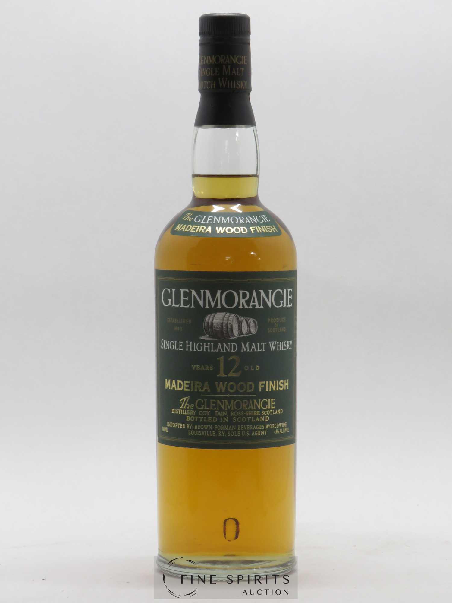 Glenmorangie 12 years Of. Madeira Wood Finish US Agent - Lot de 1 bouteille - 1