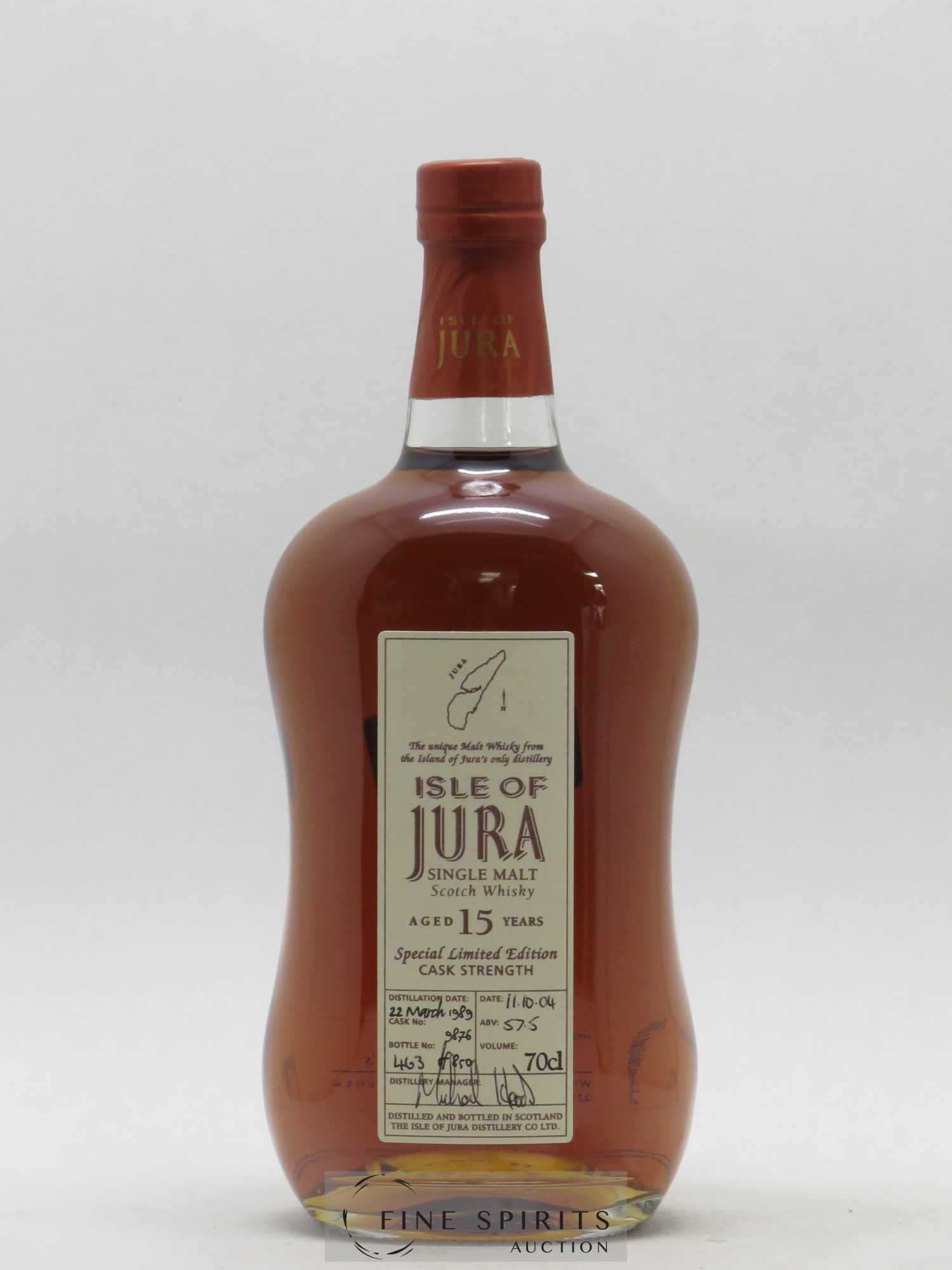 Jura 15 years 1989 Of. Cask Strength Cask n°9876 - bottled 2004 The Stillman's Special Limited Edition N°463 - Posten von 1 Flasche - 0