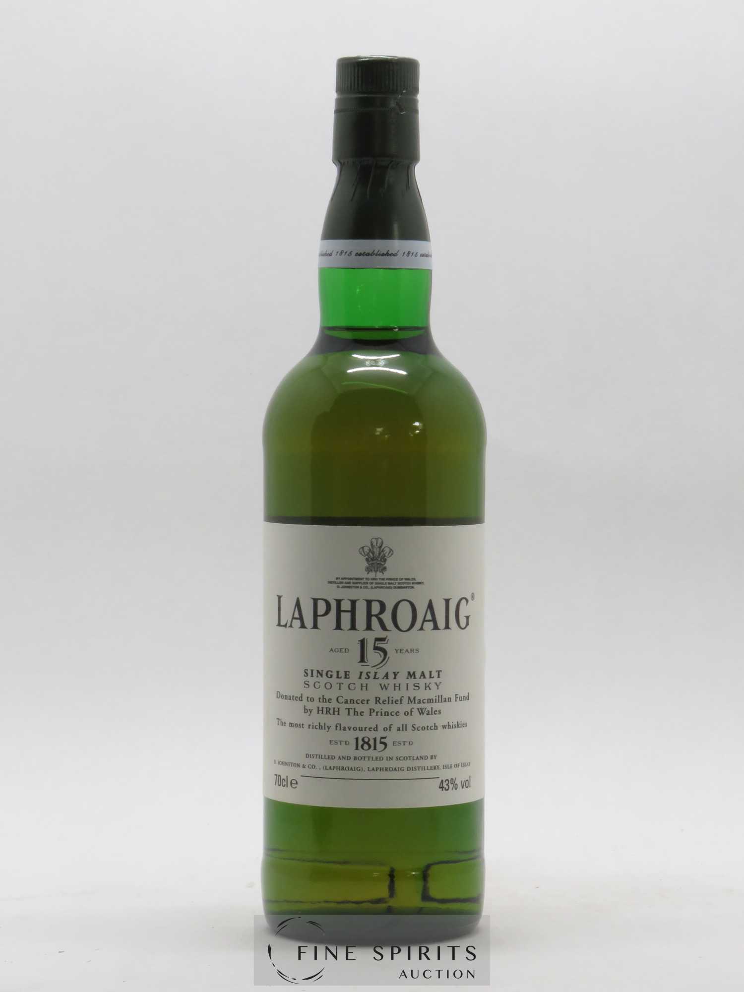 Laphroaig 15 years Of. Cancer Relief Macmillan Fund Special Edition N°206 - Posten von 1 Flasche - 1