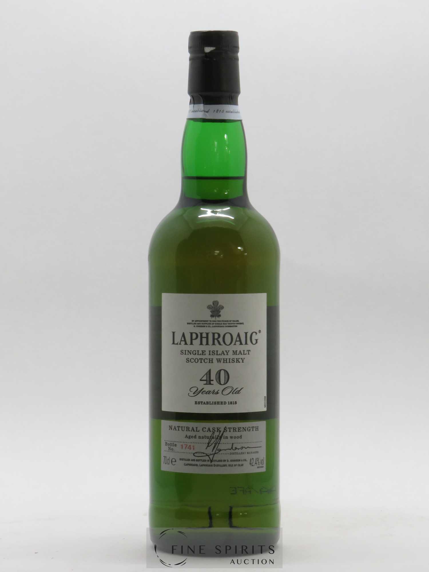 Laphroaig 40 years Of. Natural Cask Strength N°1741 - Posten von 1 Flasche - 1