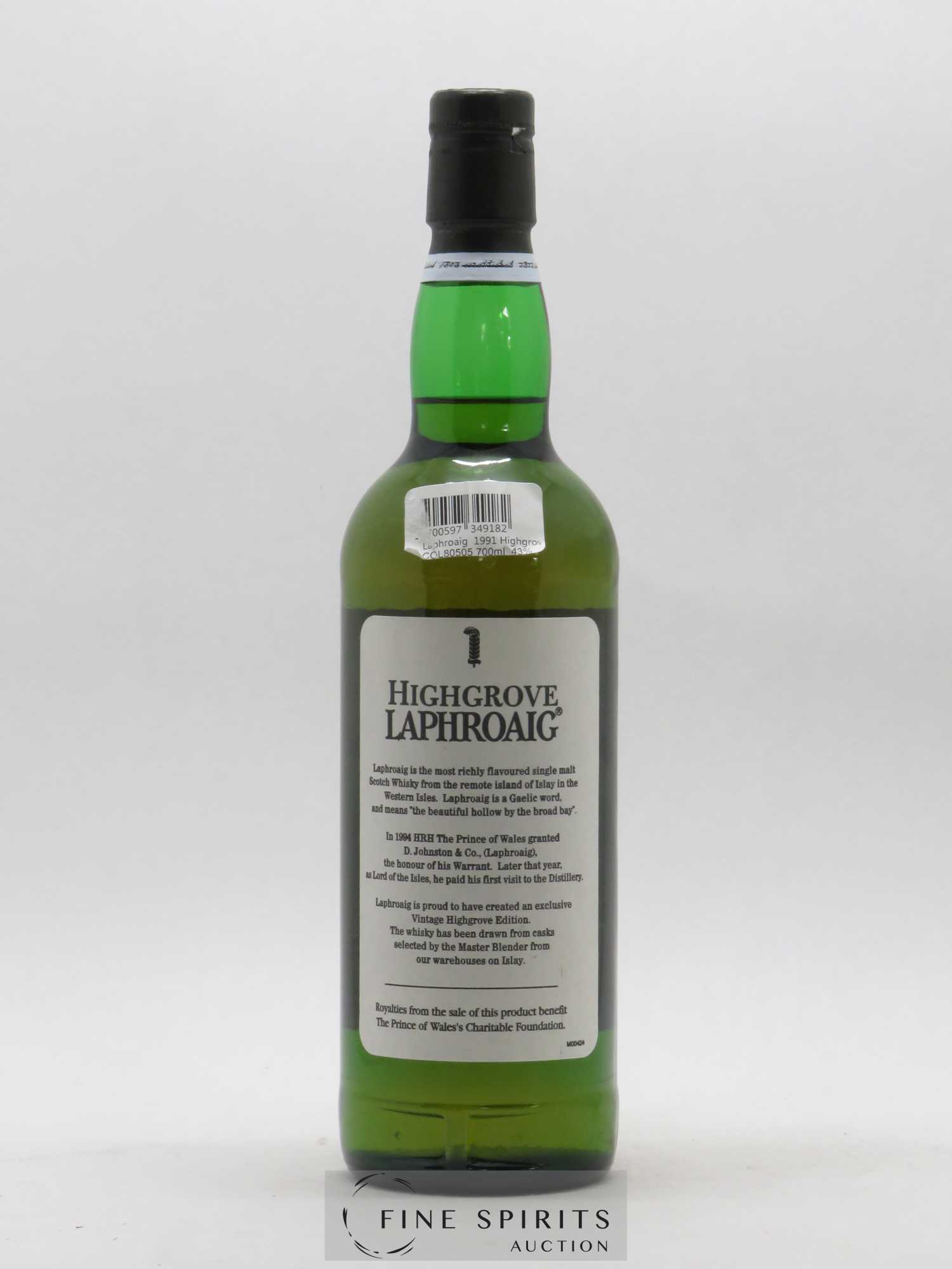 Laphroaig 1991 Of. Highgrove Edition - Posten von 1 Flasche - 1