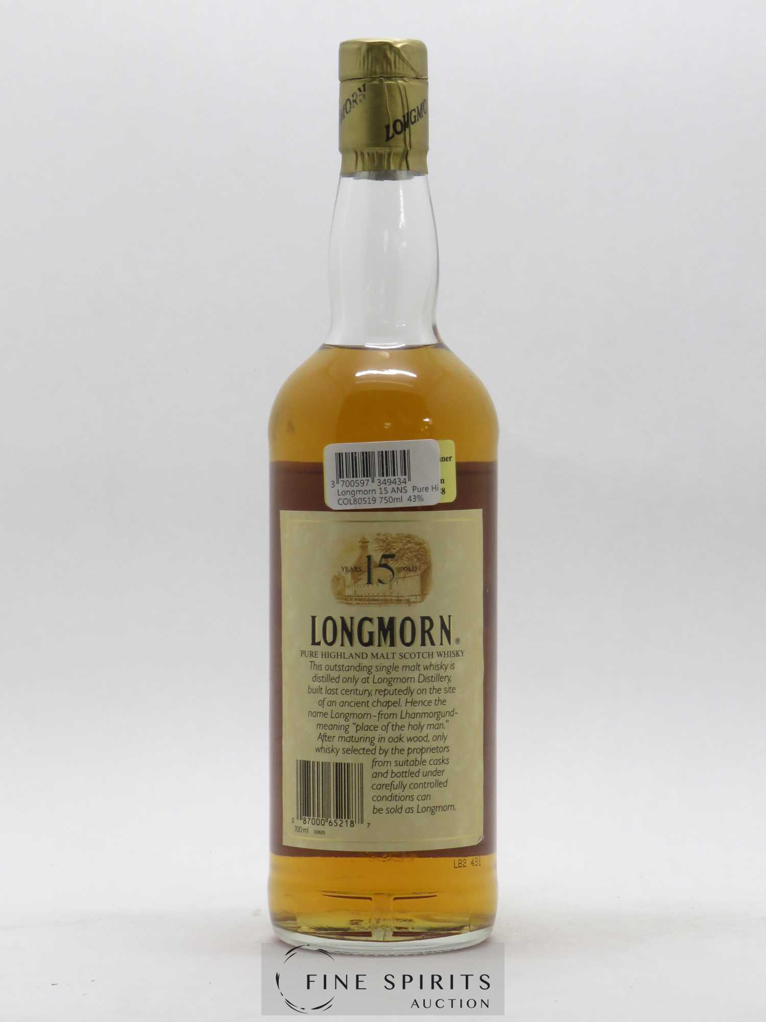Longmorn 15 years Of. Emil Ebneter & Co. Import Pure Highland Malt - Posten von 1 Flasche - 1