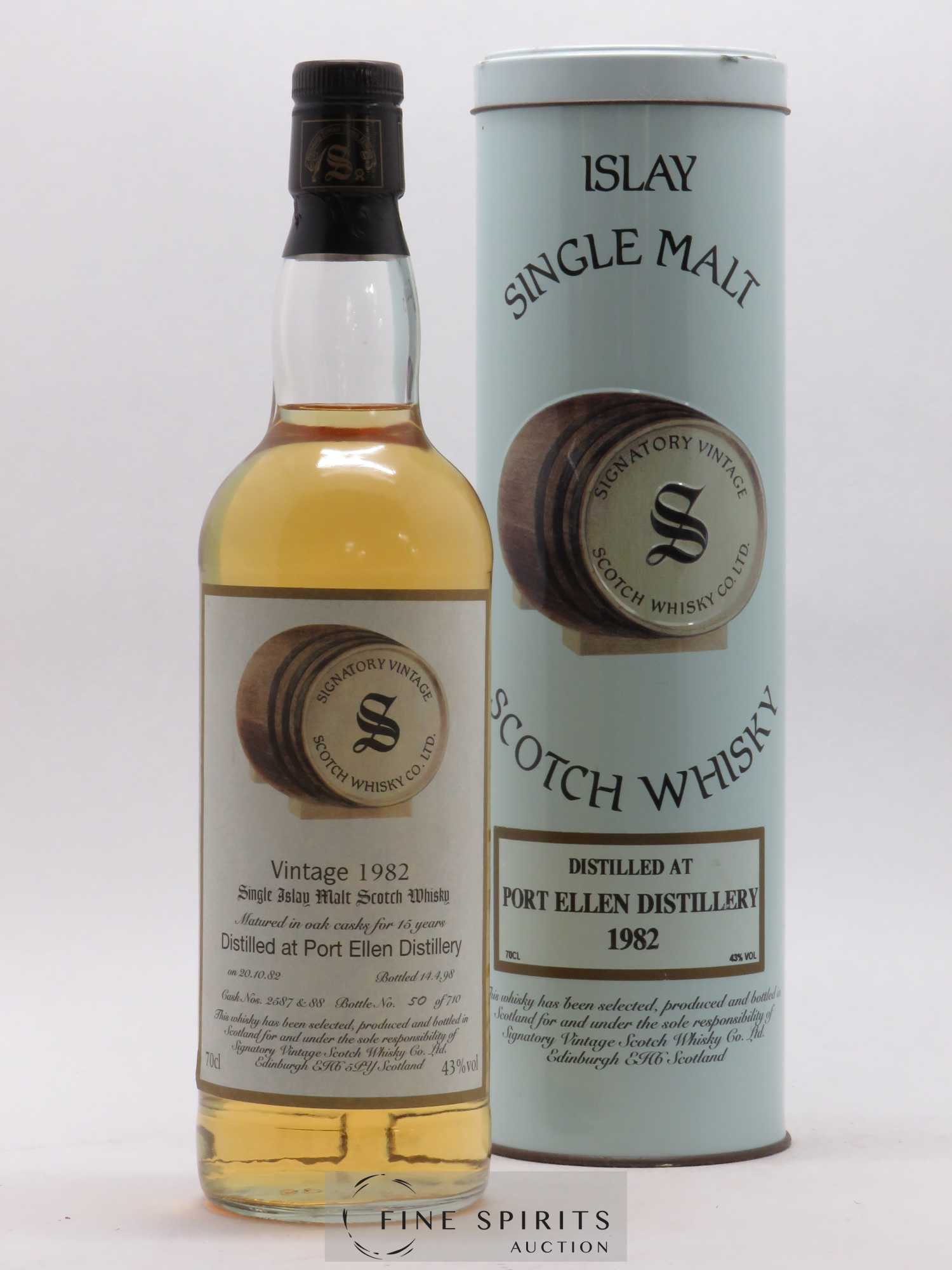 Port Ellen 15 years 1982 Signatory Vintage Casks n°2587 & 88 - One of 710 - bottled 1998 N°50 - Posten von 1 Flasche - 0